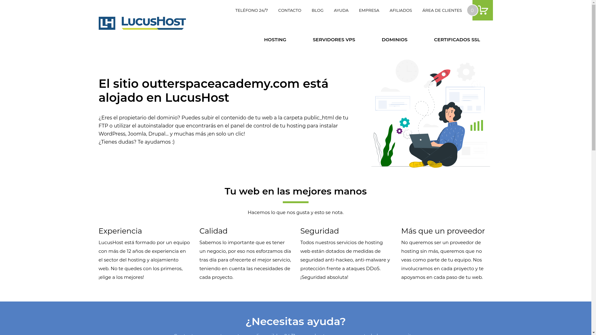 website screenshot of https://outterspaceacademy.com/