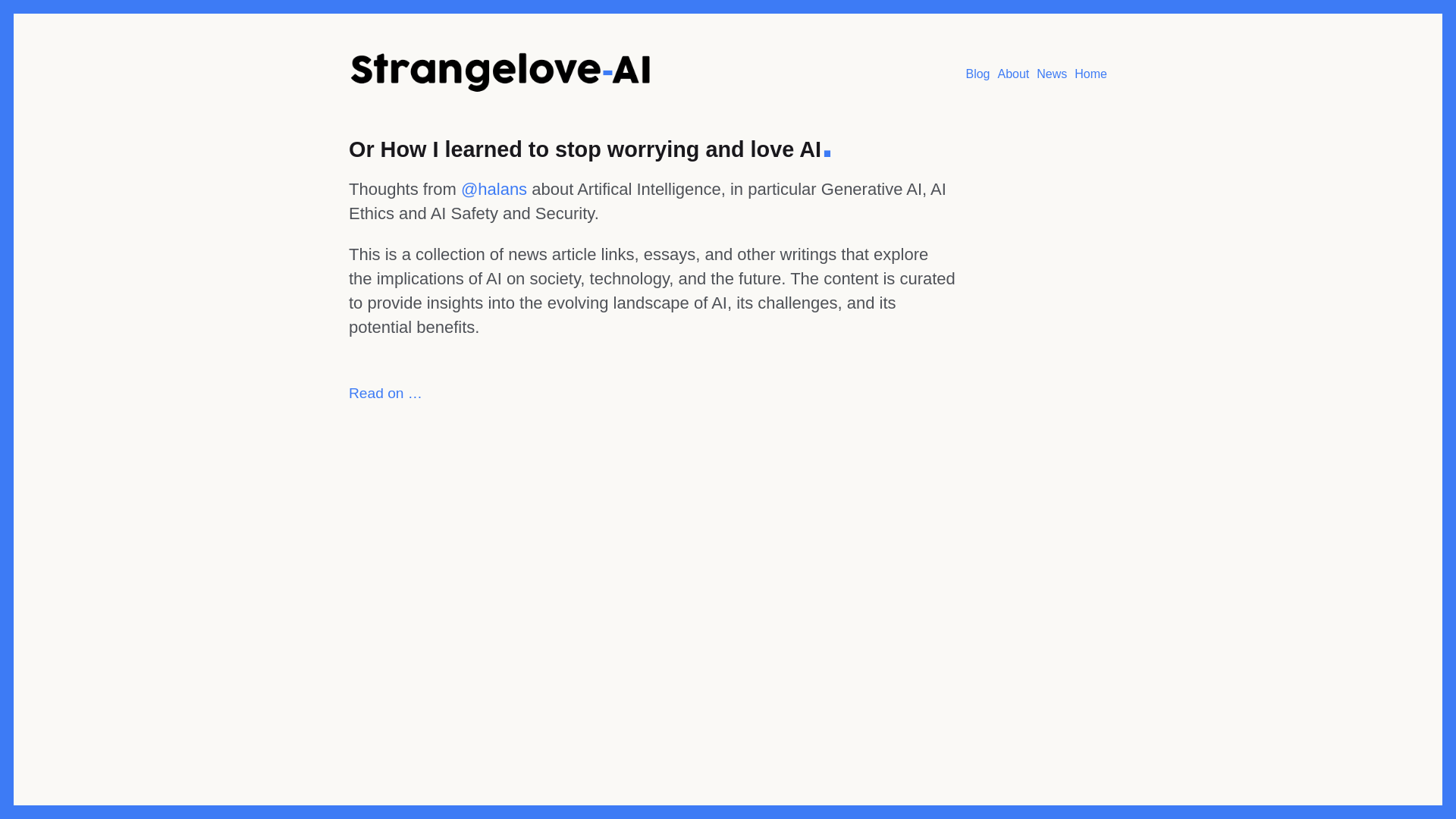 website screenshot of https://strangelovaai-blog.pages.dev/