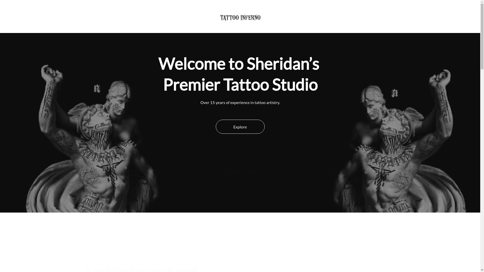 website screenshot of https://infernotattoosheridan.shop/