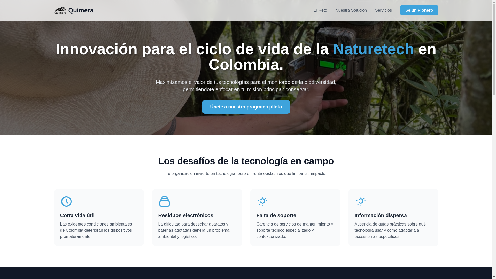 website screenshot of https://quimera-site.pages.dev/
