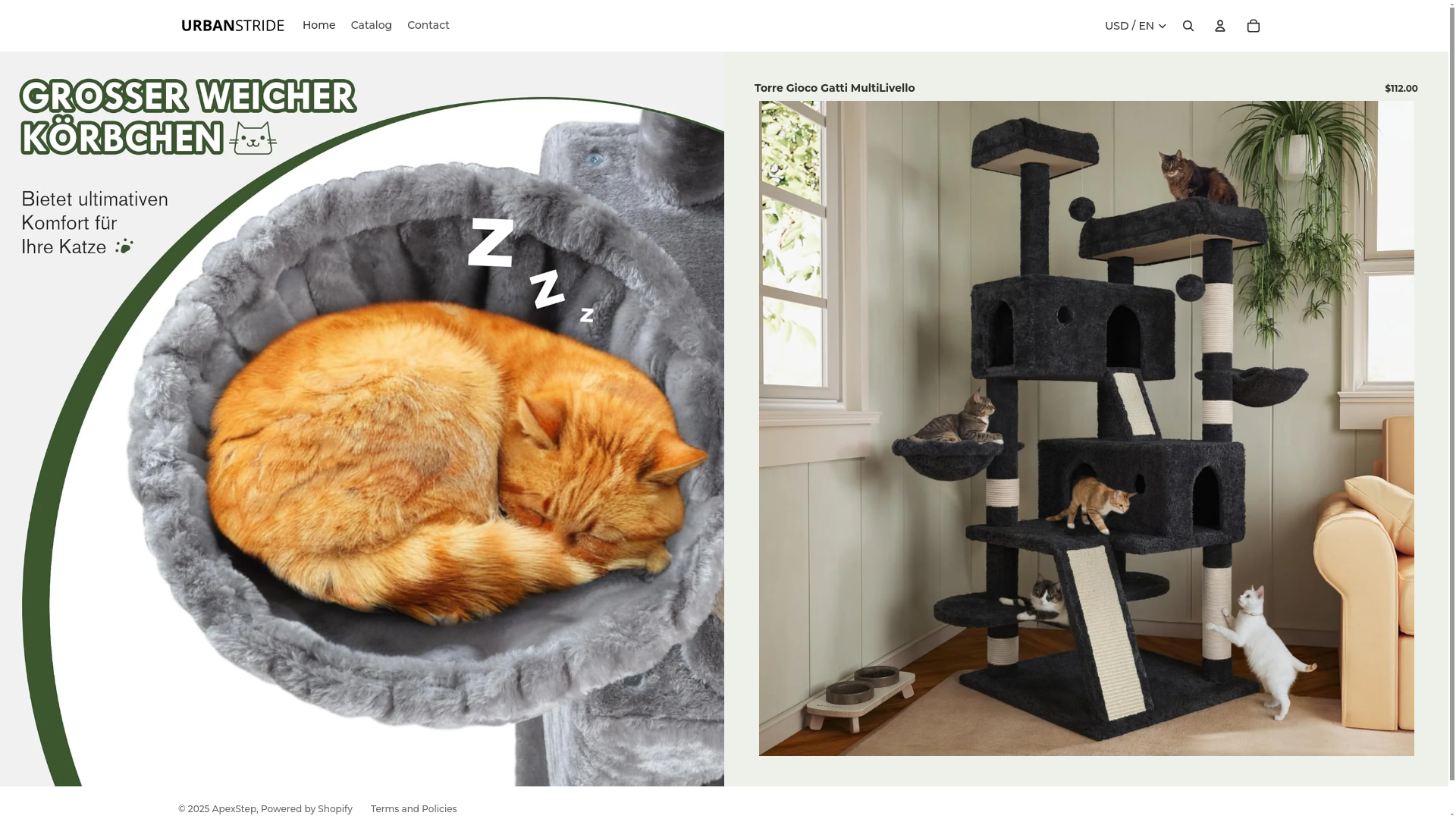 website screenshot of https://apexstep.shop/