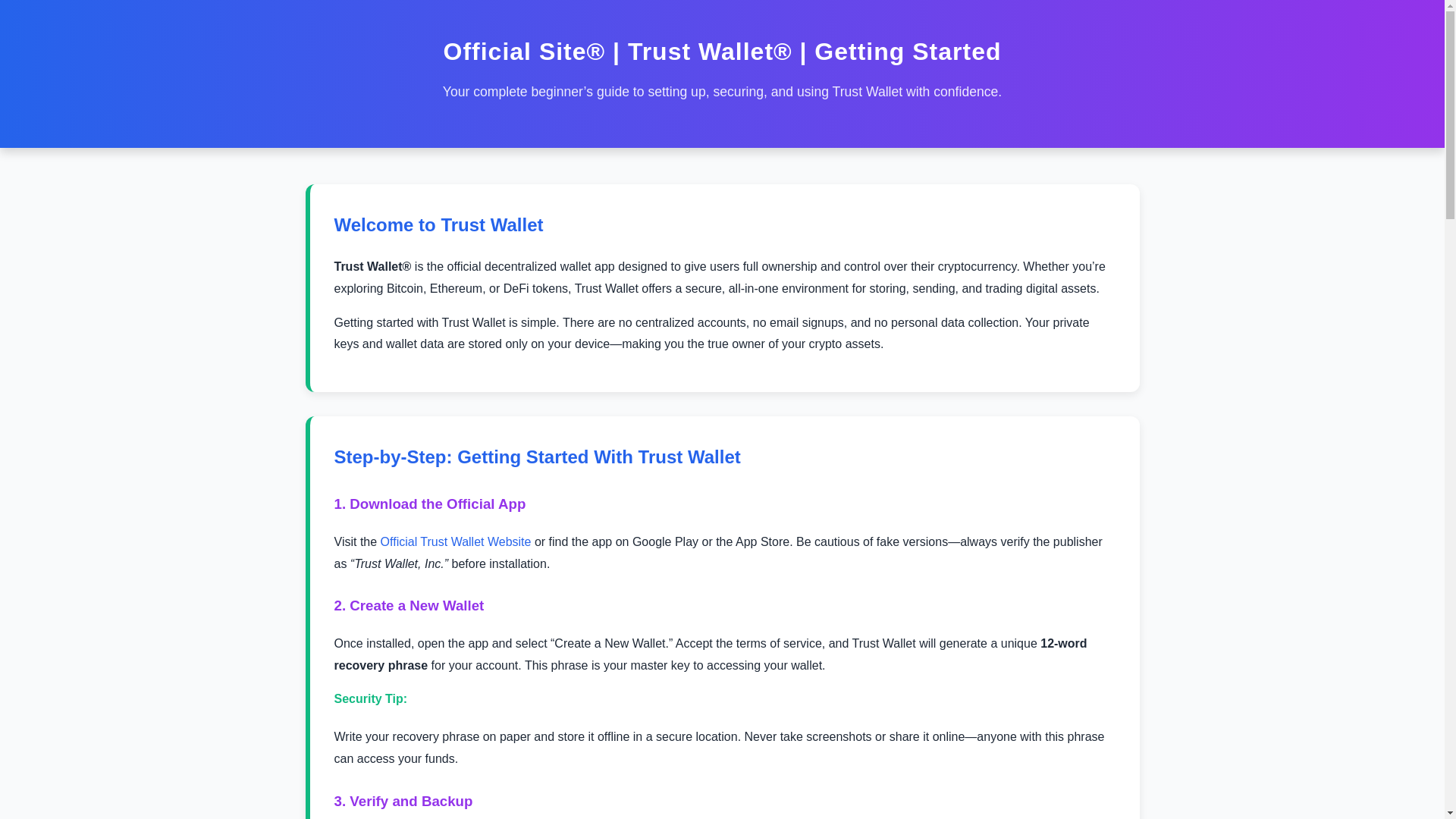 website screenshot of https://trust-wallet-start.pages.dev/
