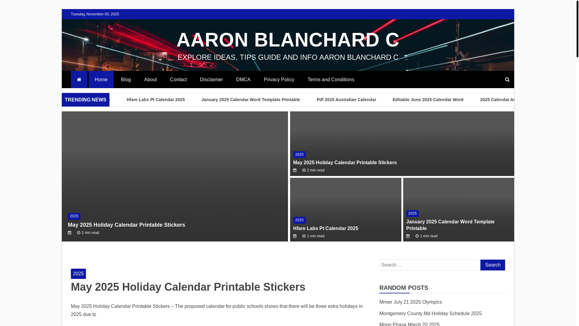 website screenshot of https://aaronblanchardc.pages.dev/