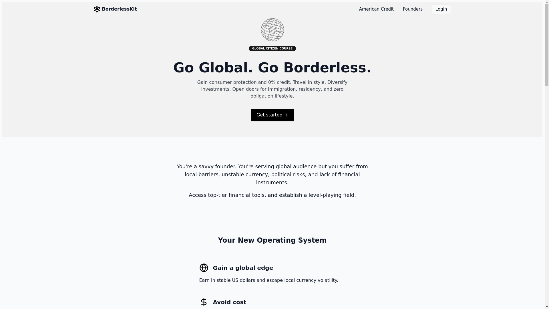 website screenshot of https://borderlesskit-website.pages.dev/