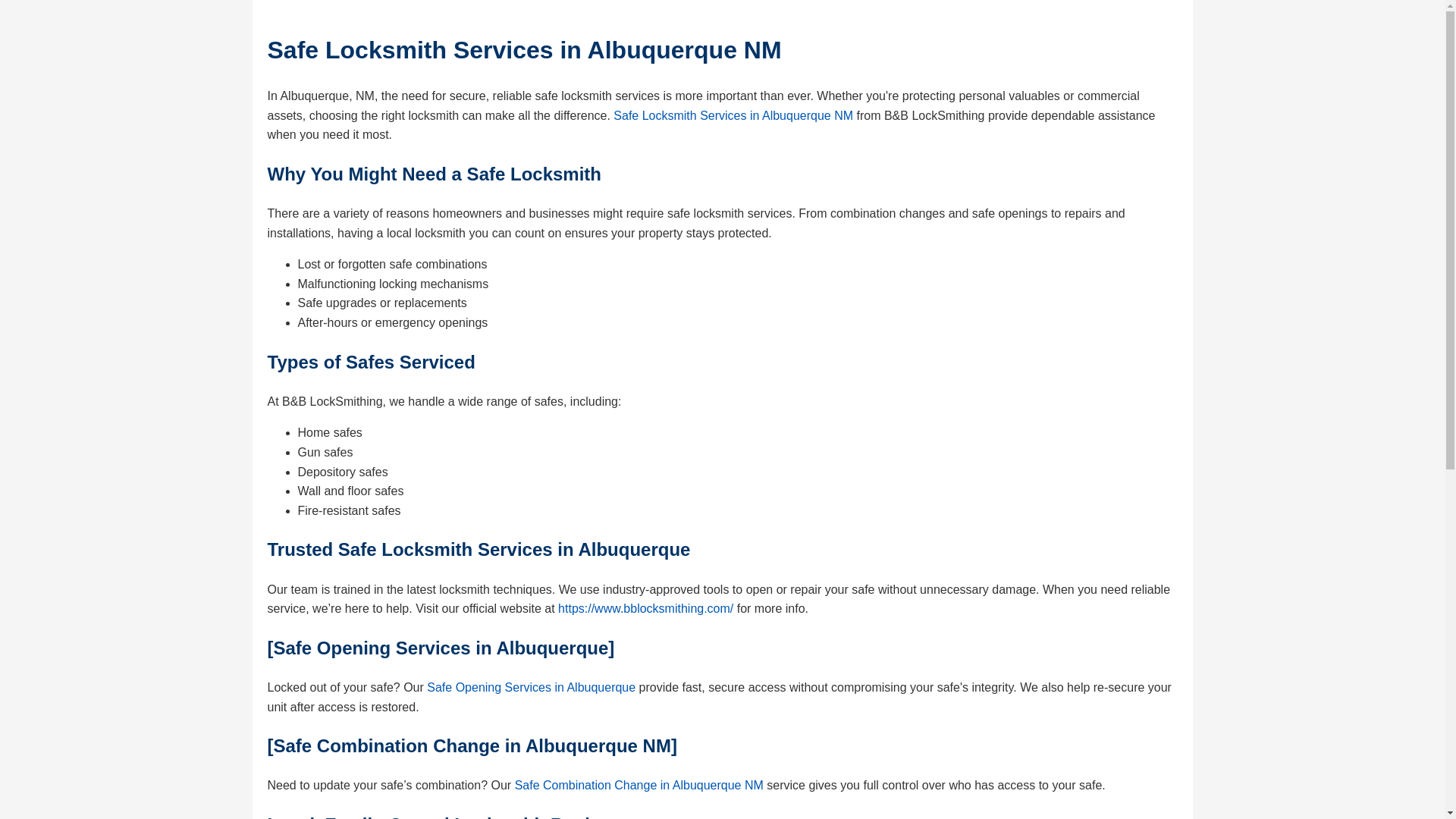 website screenshot of https://safe-locksmith-albuquerque-services.pages.dev/