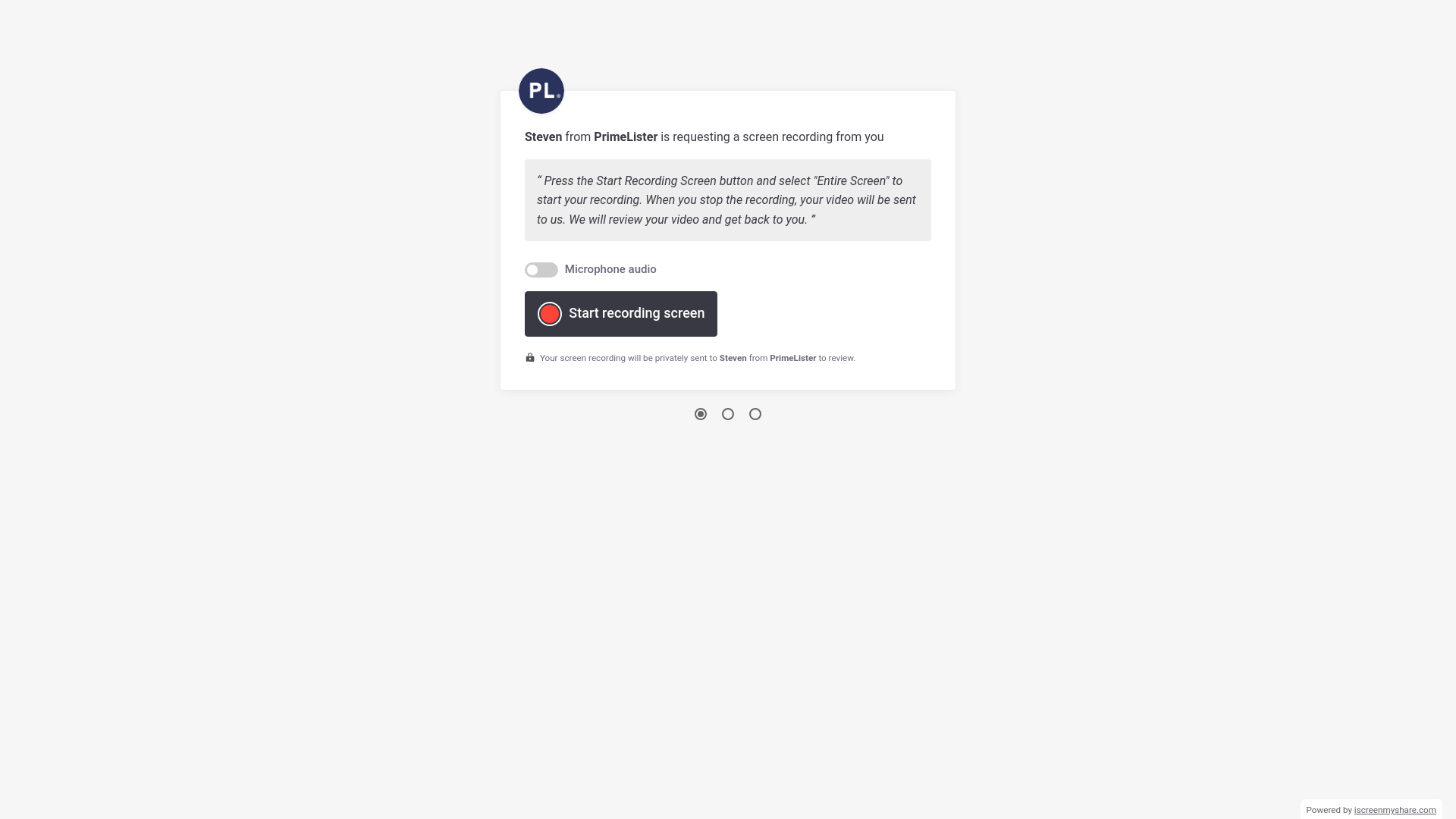 website screenshot of https://isharemyscreen-web-frontend.pages.dev/