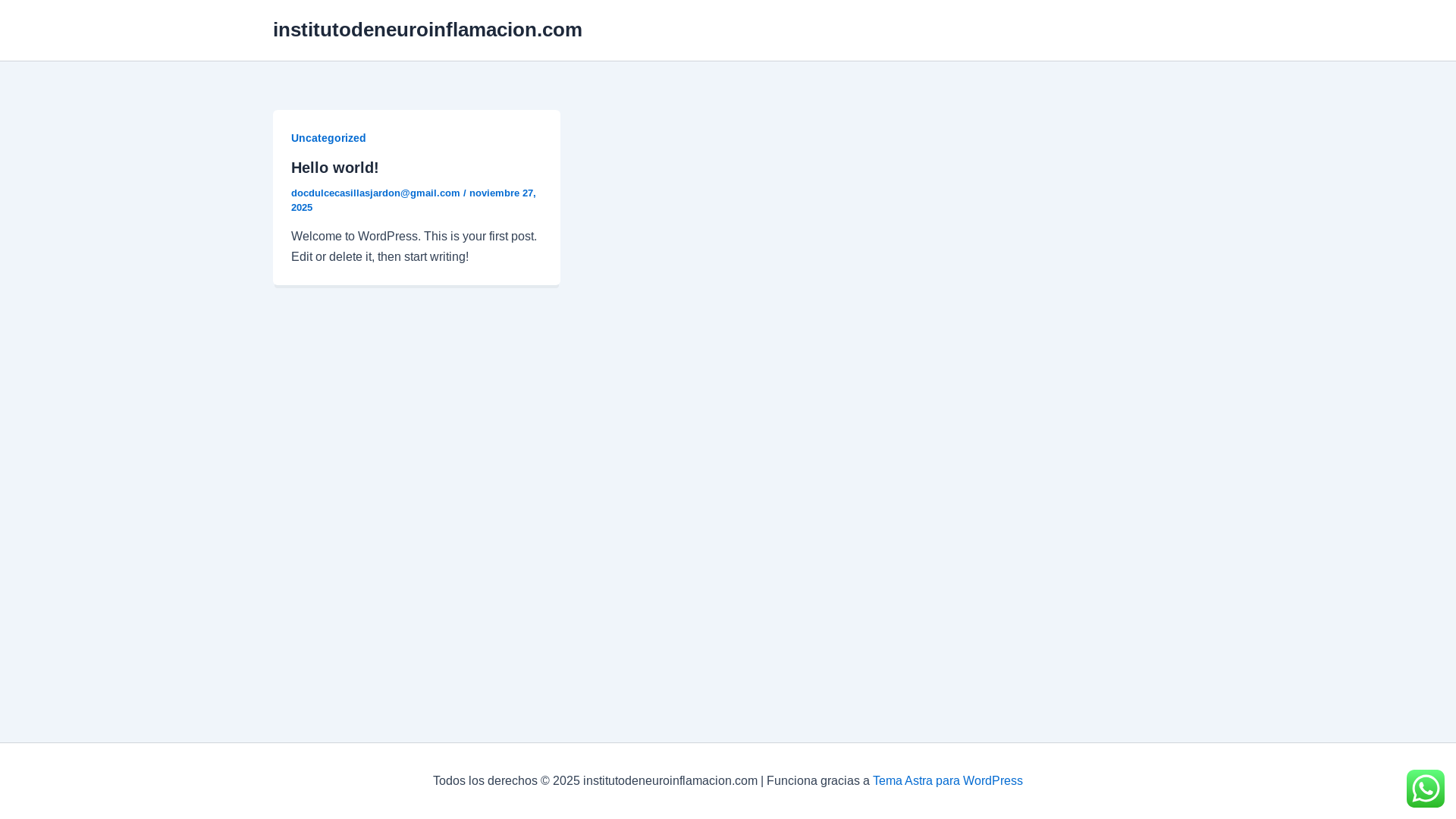 website screenshot of https://institutodeneuroinflamacion.com/