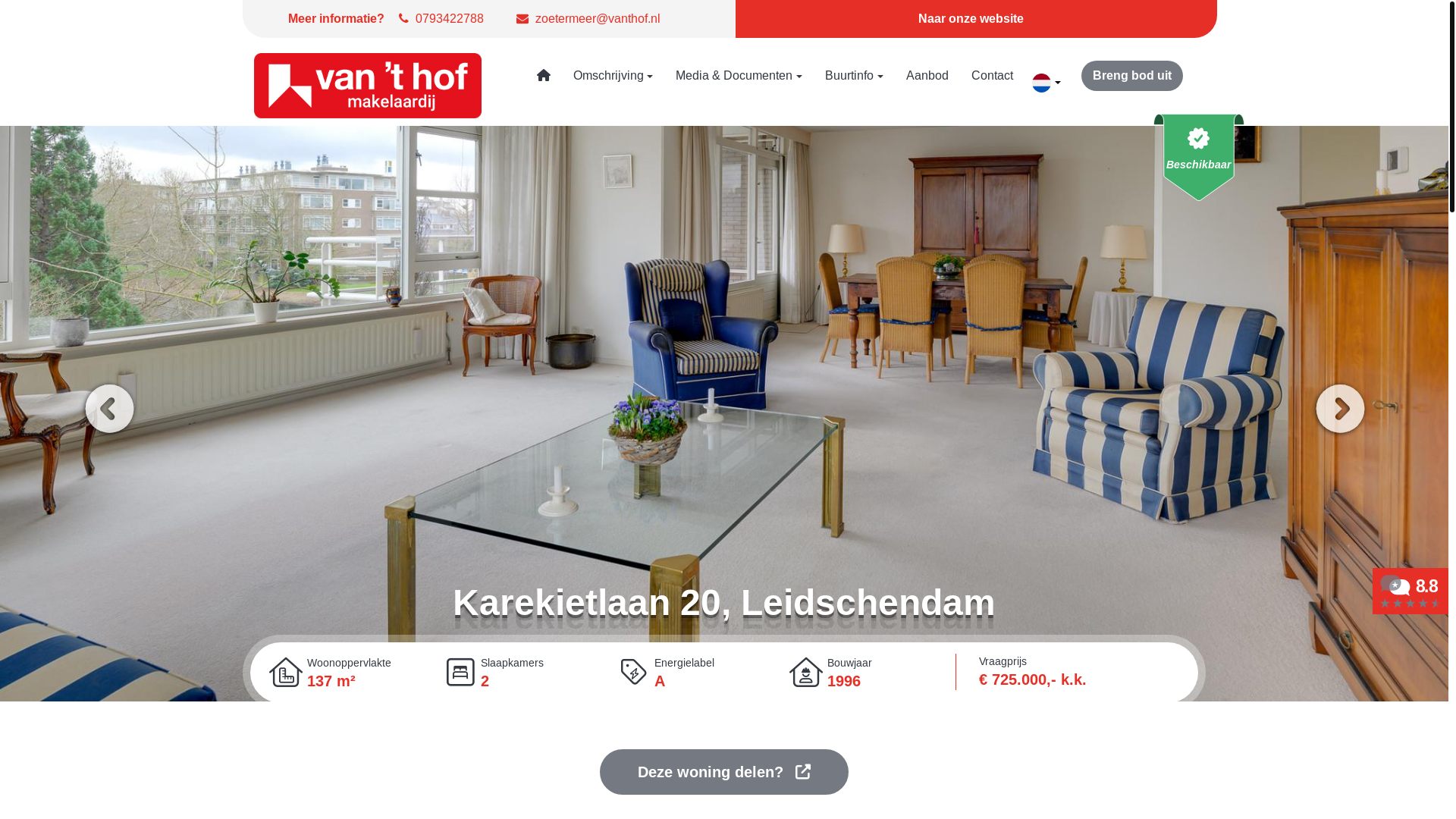 website screenshot of https://karekietlaan20.nl/