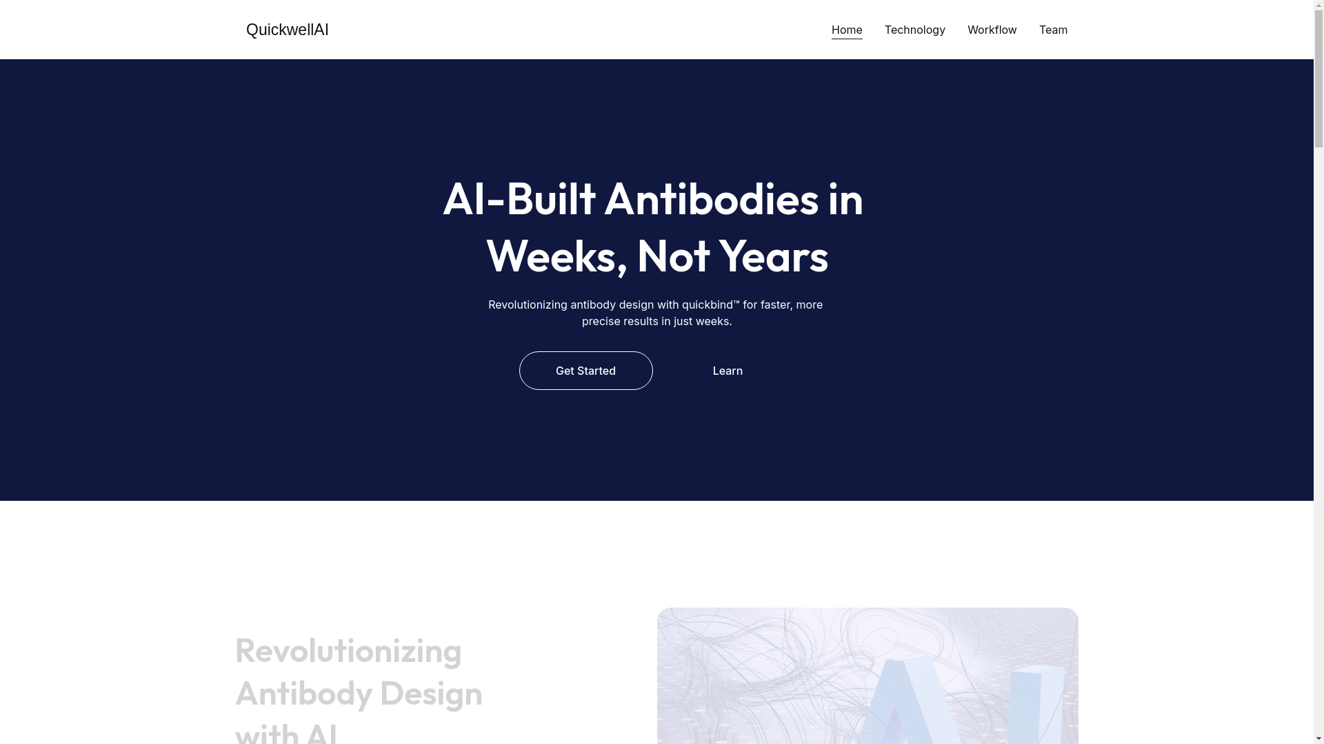 website screenshot of https://quickwellai.com/