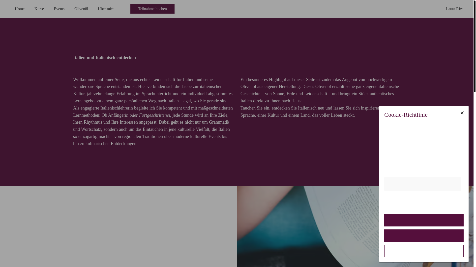 website screenshot of https://laurariva.de/