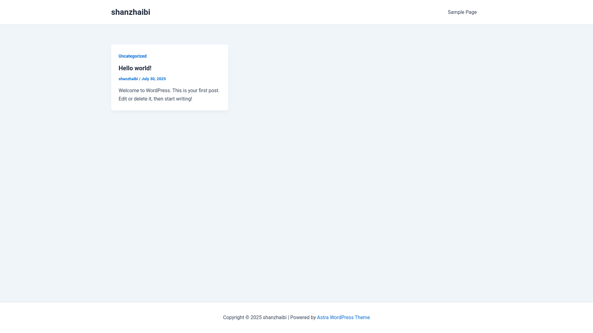 website screenshot of https://shanzhaibi.xyz/