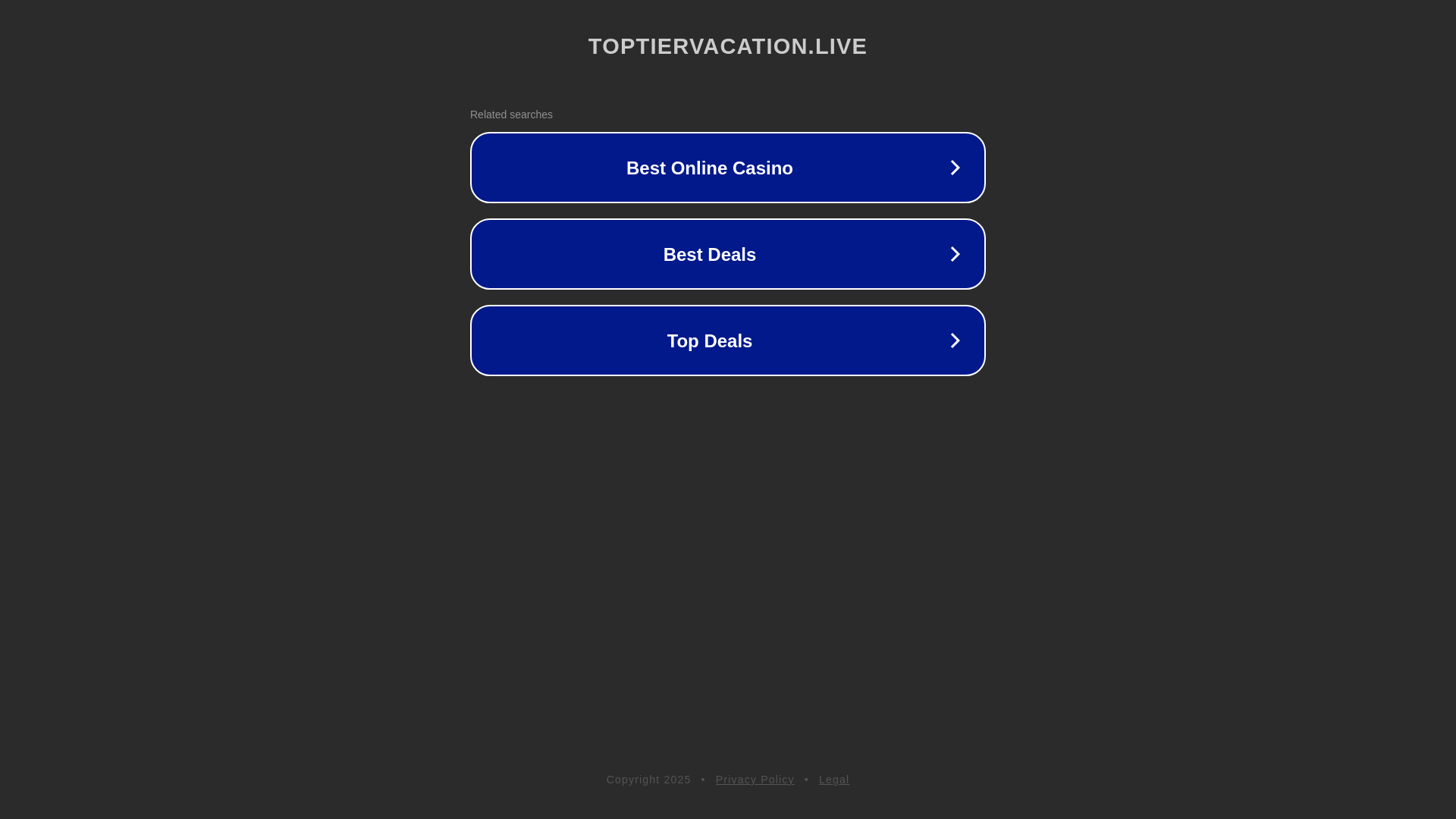 website screenshot of https://toptiervacation.live/