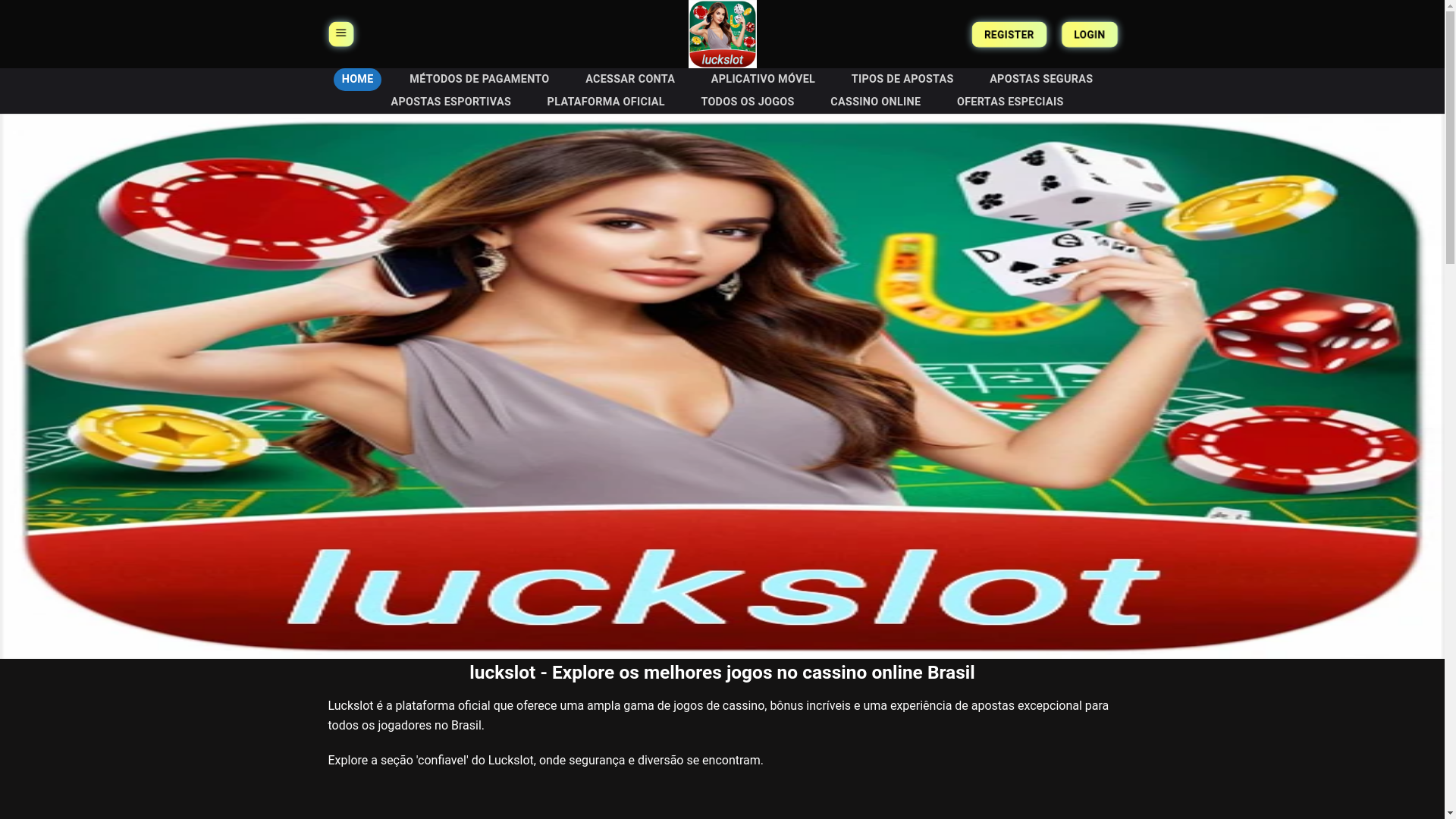 website screenshot of https://luckslotvip.com/