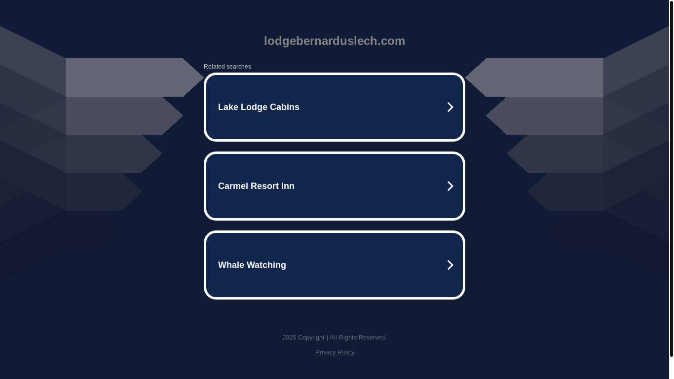 website screenshot of https://lodgebernarduslech.com/
