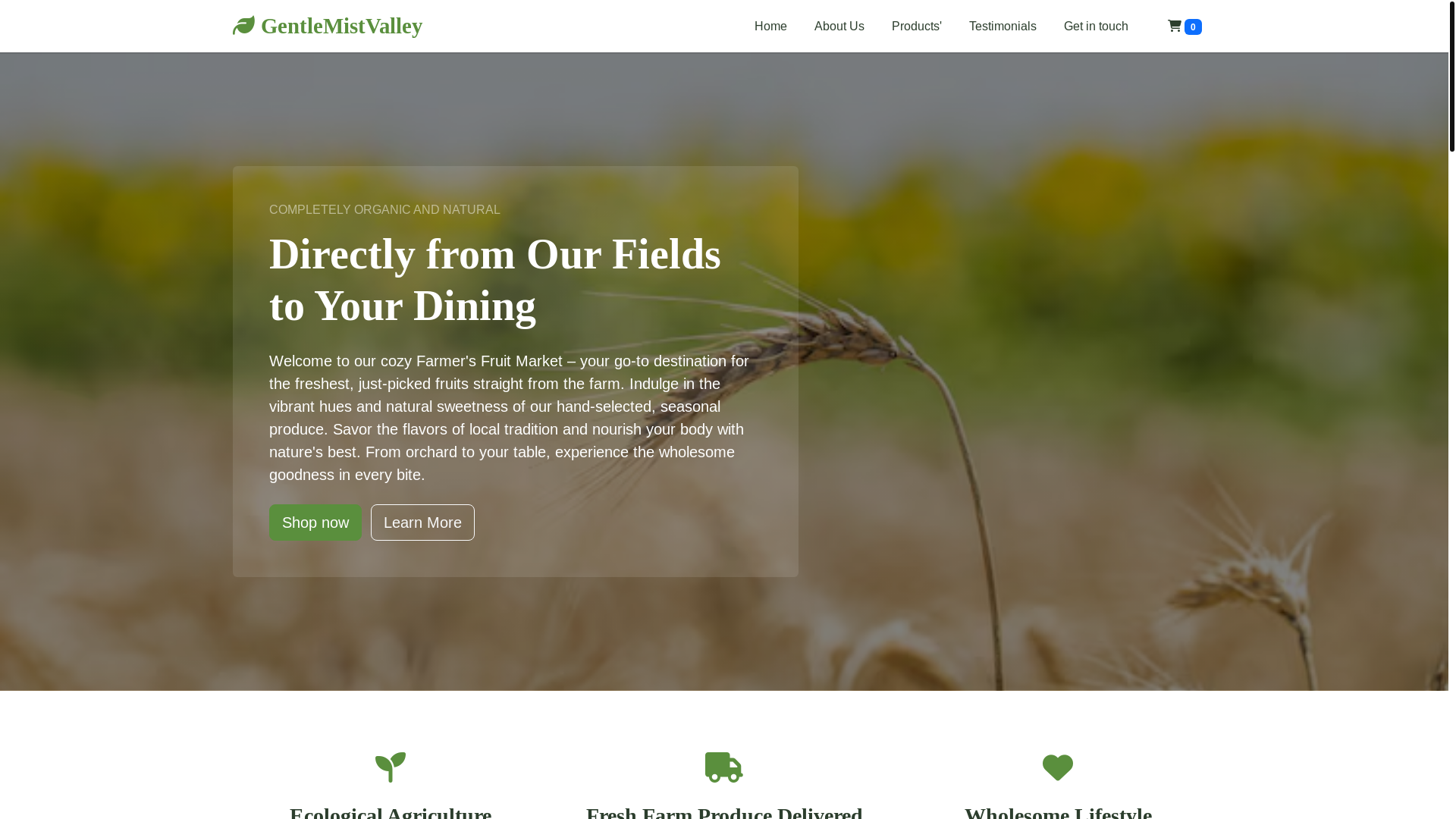 website screenshot of https://gentlemistvalley.click/