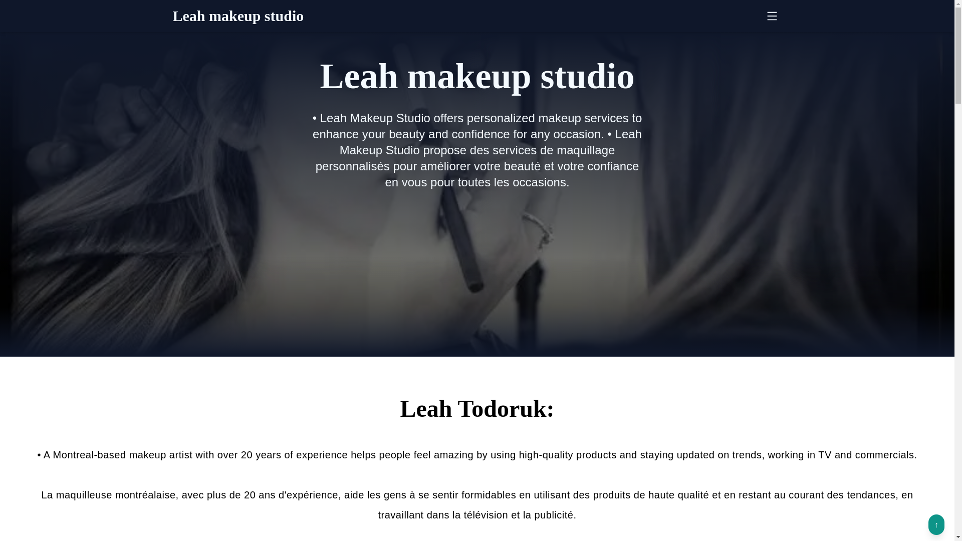website screenshot of https://leahmakeup-studio.com/