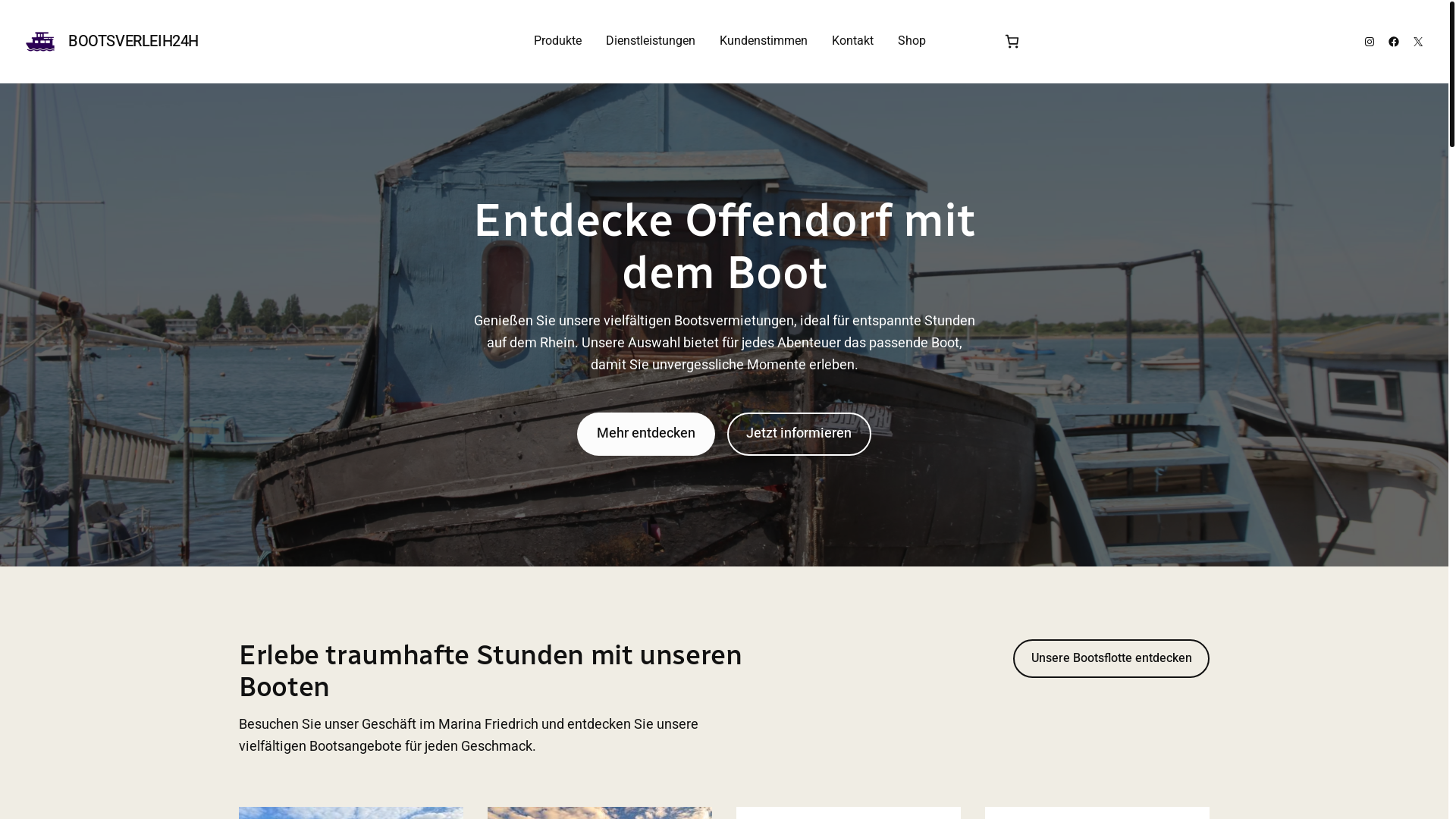 website screenshot of https://bootsverleih24h.de/