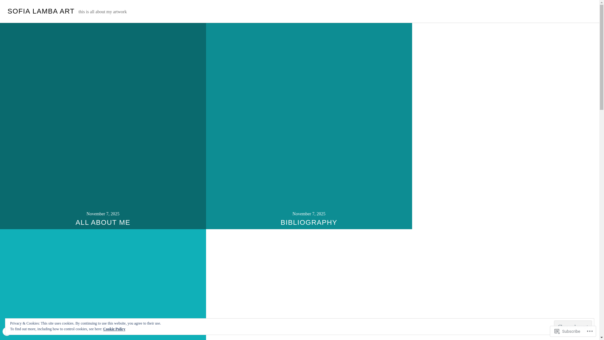 website screenshot of https://sofialamba.art/