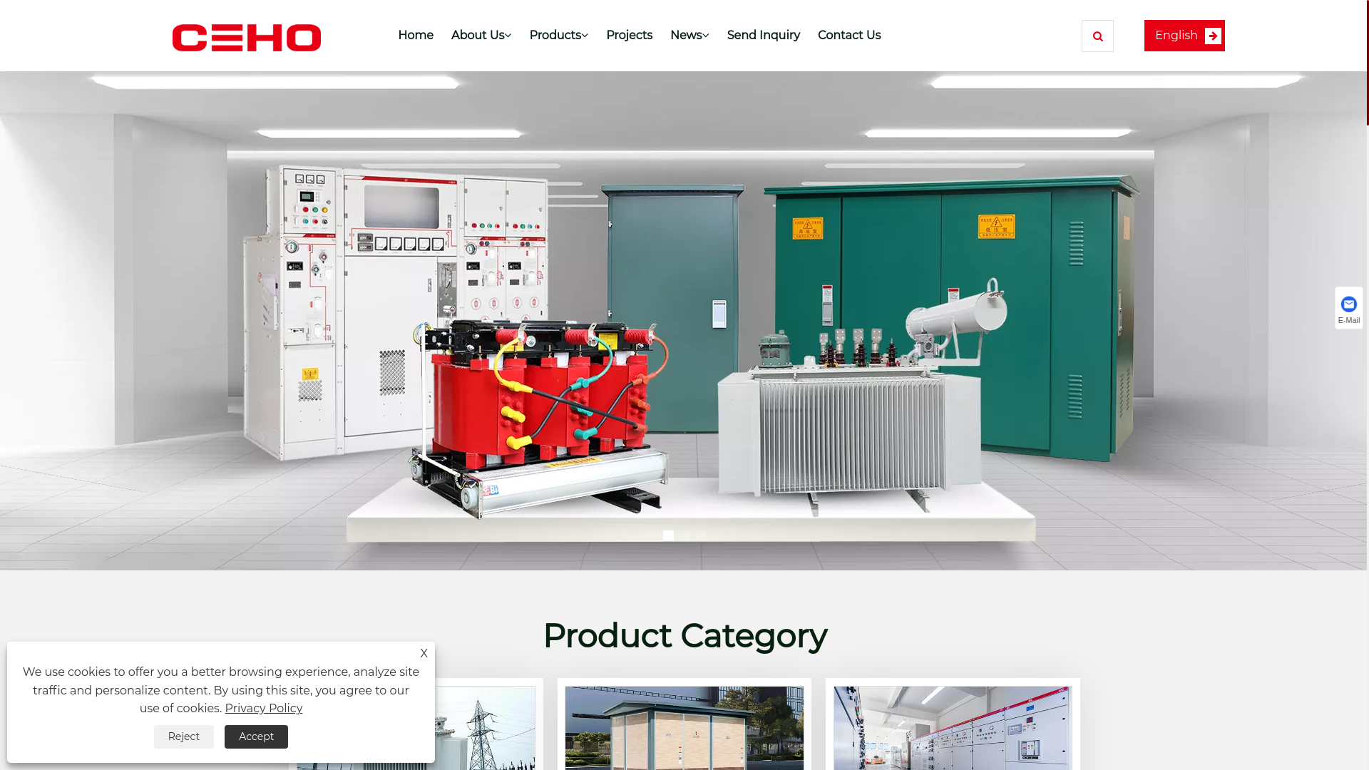 website screenshot of https://cehopower.com/