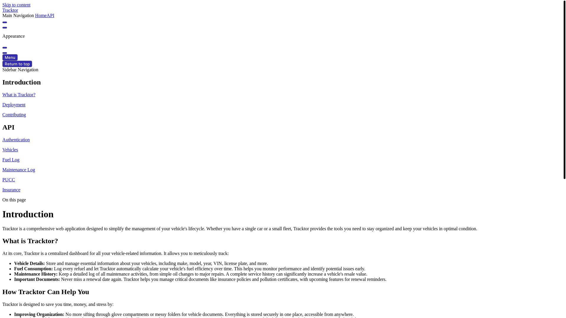 website screenshot of https://tracktor-ecw.pages.dev/