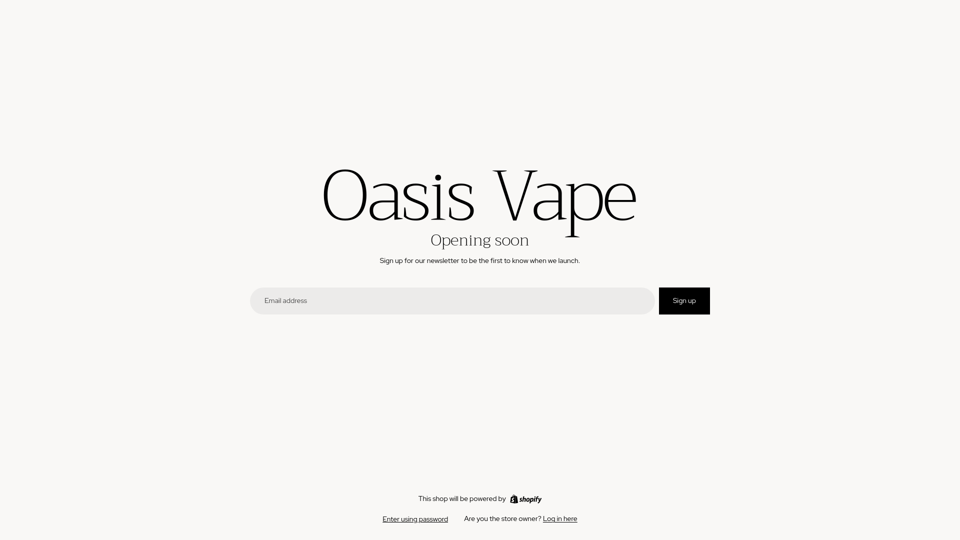 website screenshot of https://oasisvape.ca/