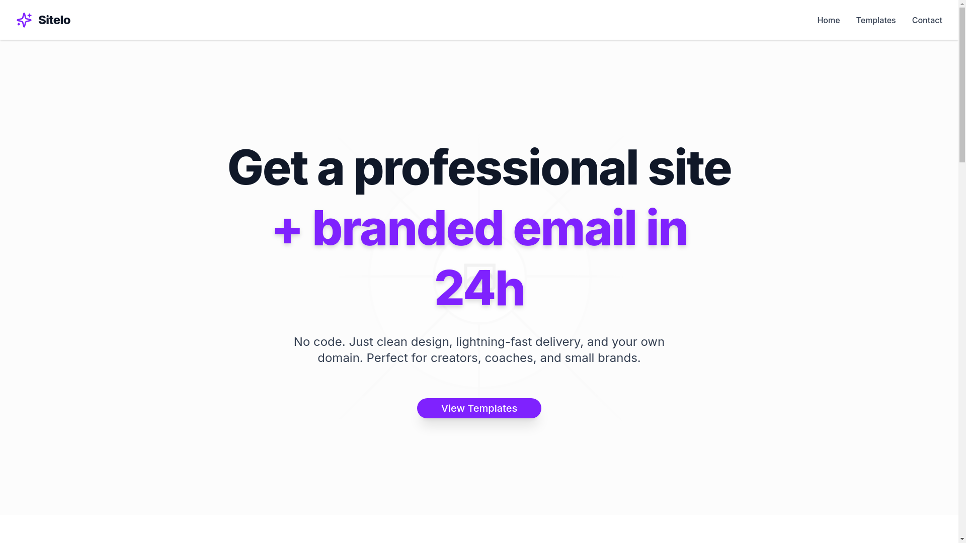 website screenshot of https://sitelo.site/