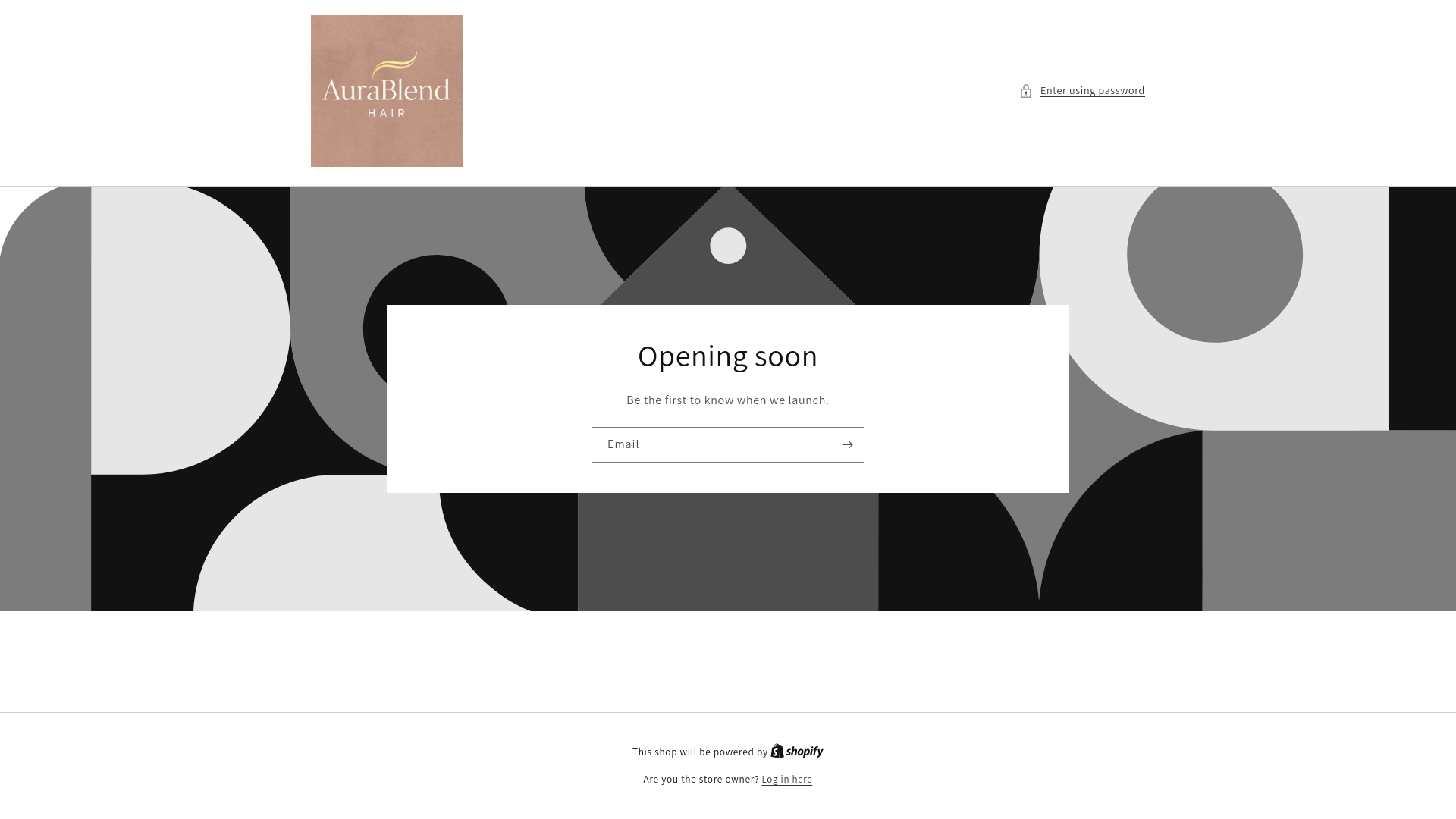 website screenshot of https://aurablendhair.store/