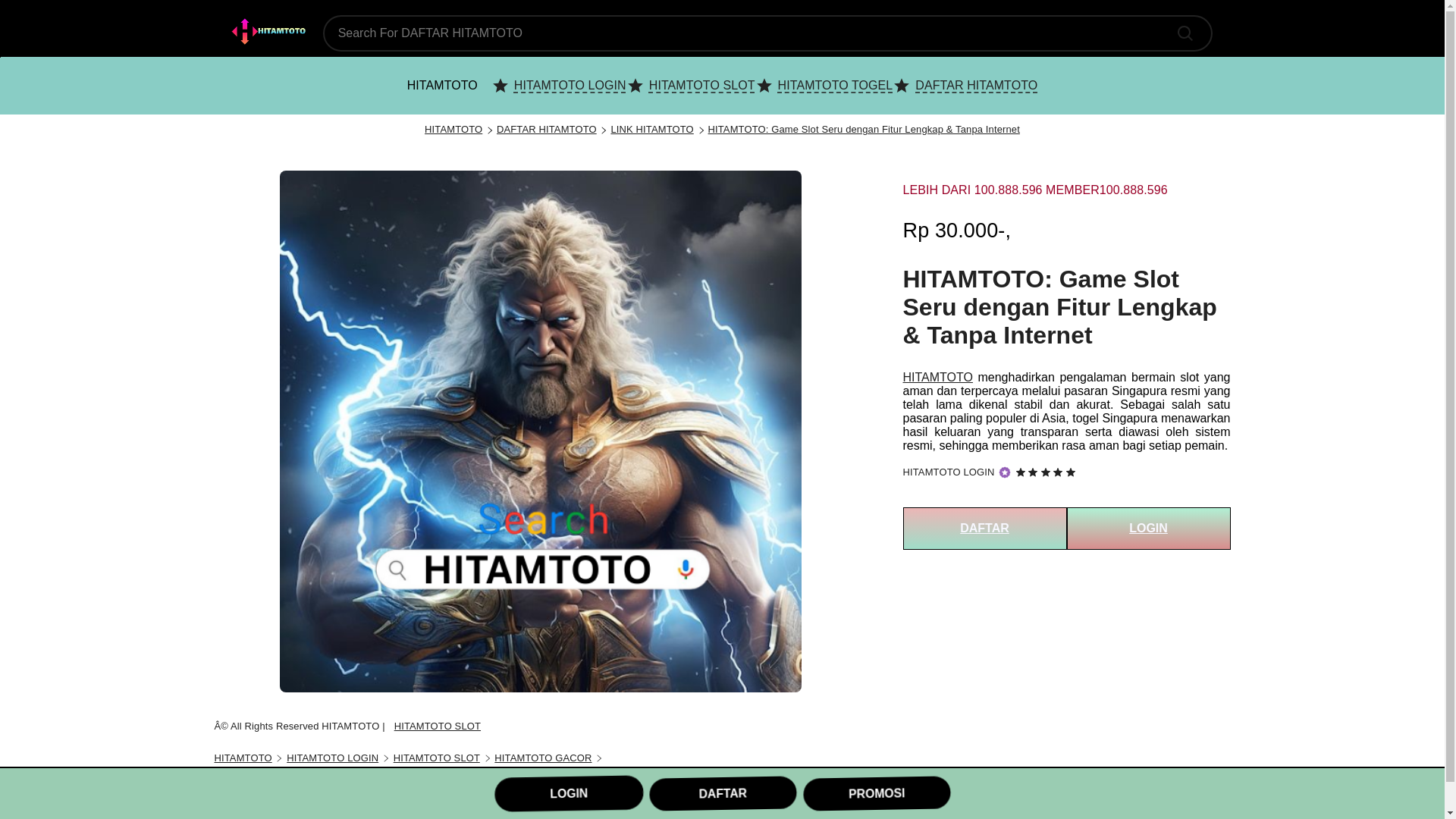 website screenshot of https://hitamtoto.me/