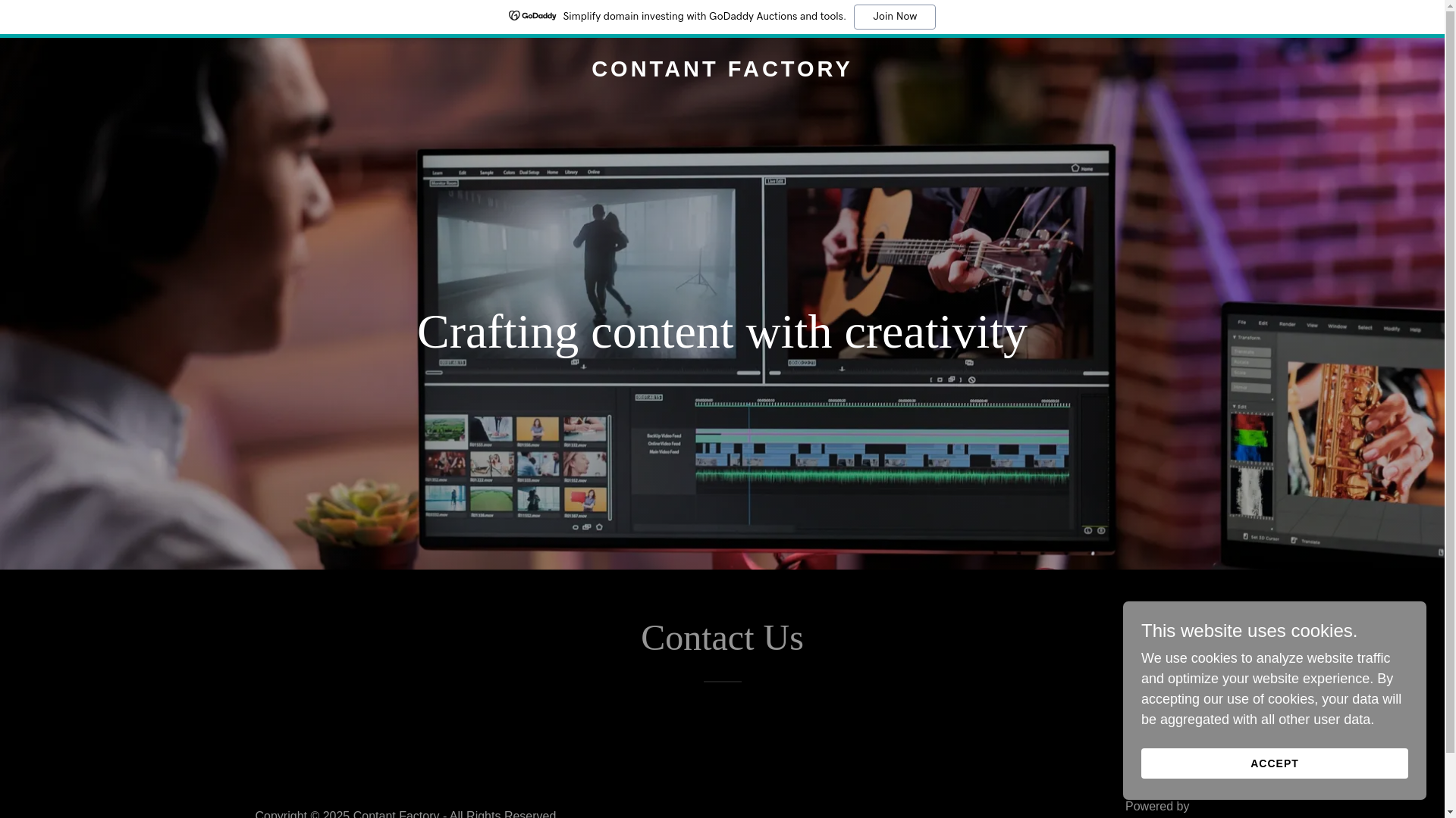 website screenshot of https://contantfactory.com/