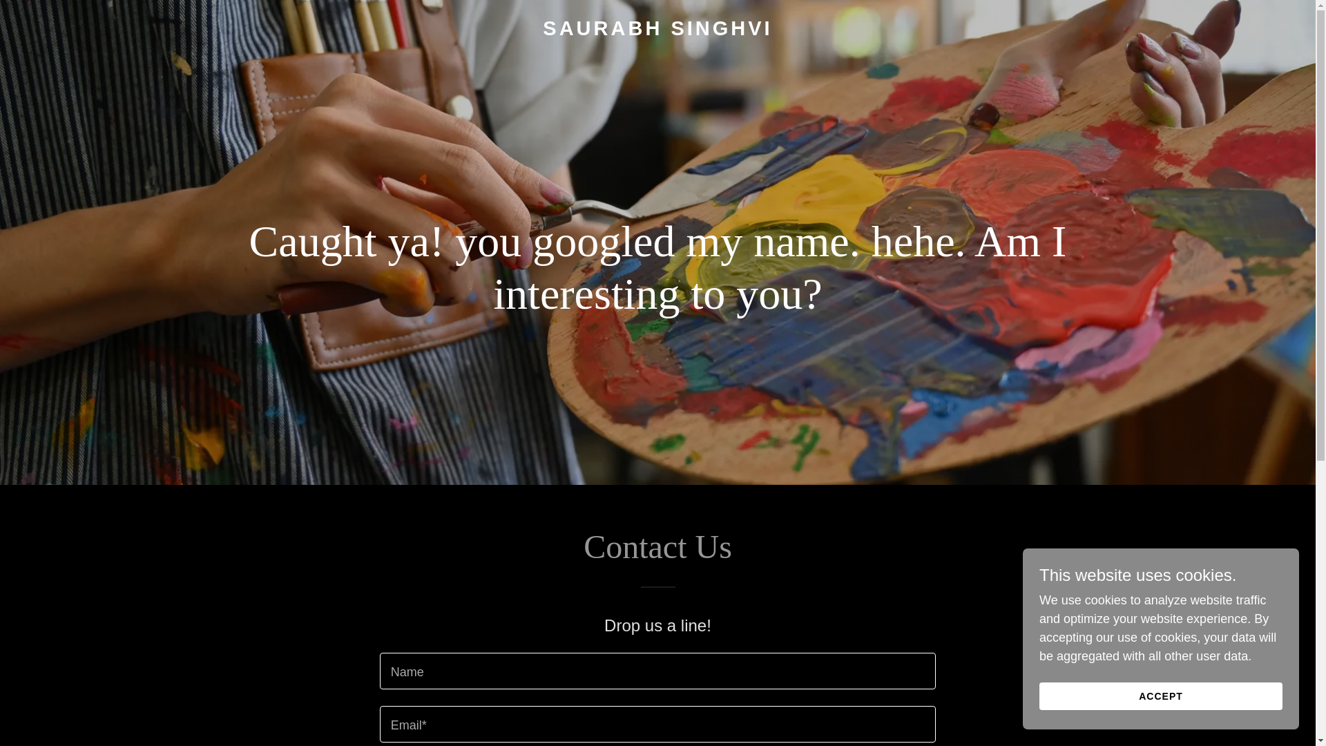 website screenshot of https://saurabhsinghvi.com/