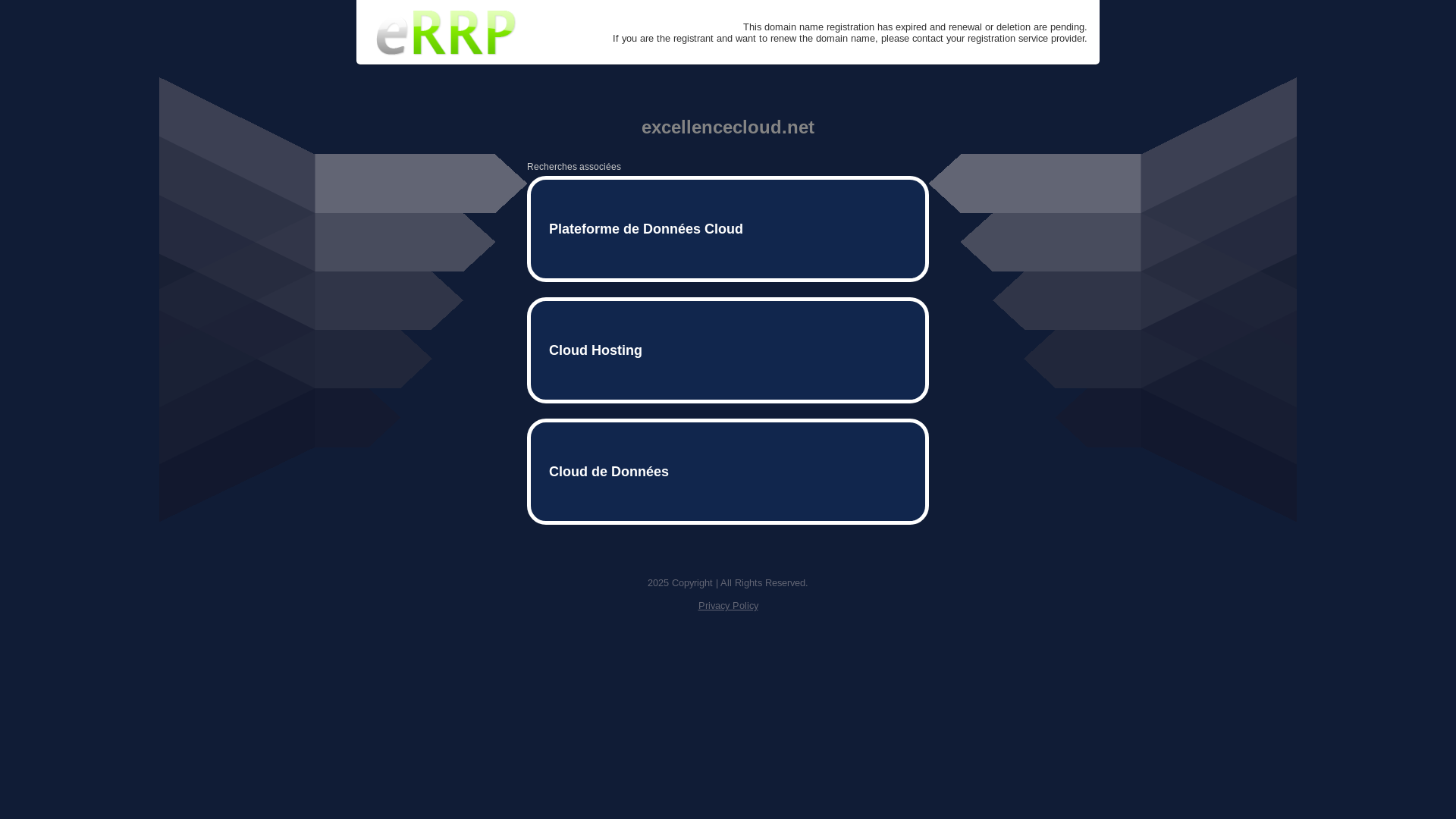 website screenshot of https://excellencecloud.net/