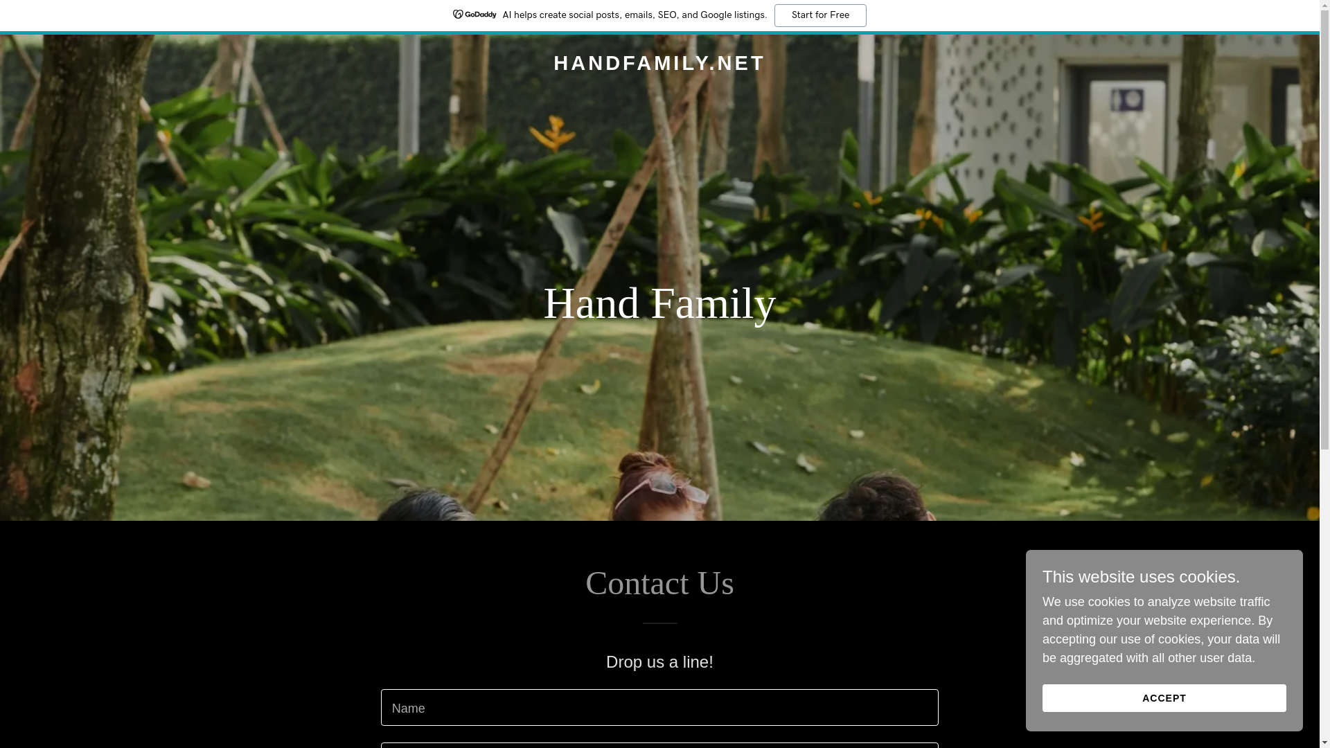 website screenshot of https://handfamily.net/