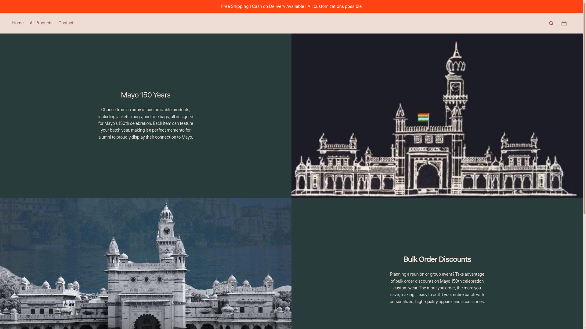 website screenshot of https://customwearindia.com/