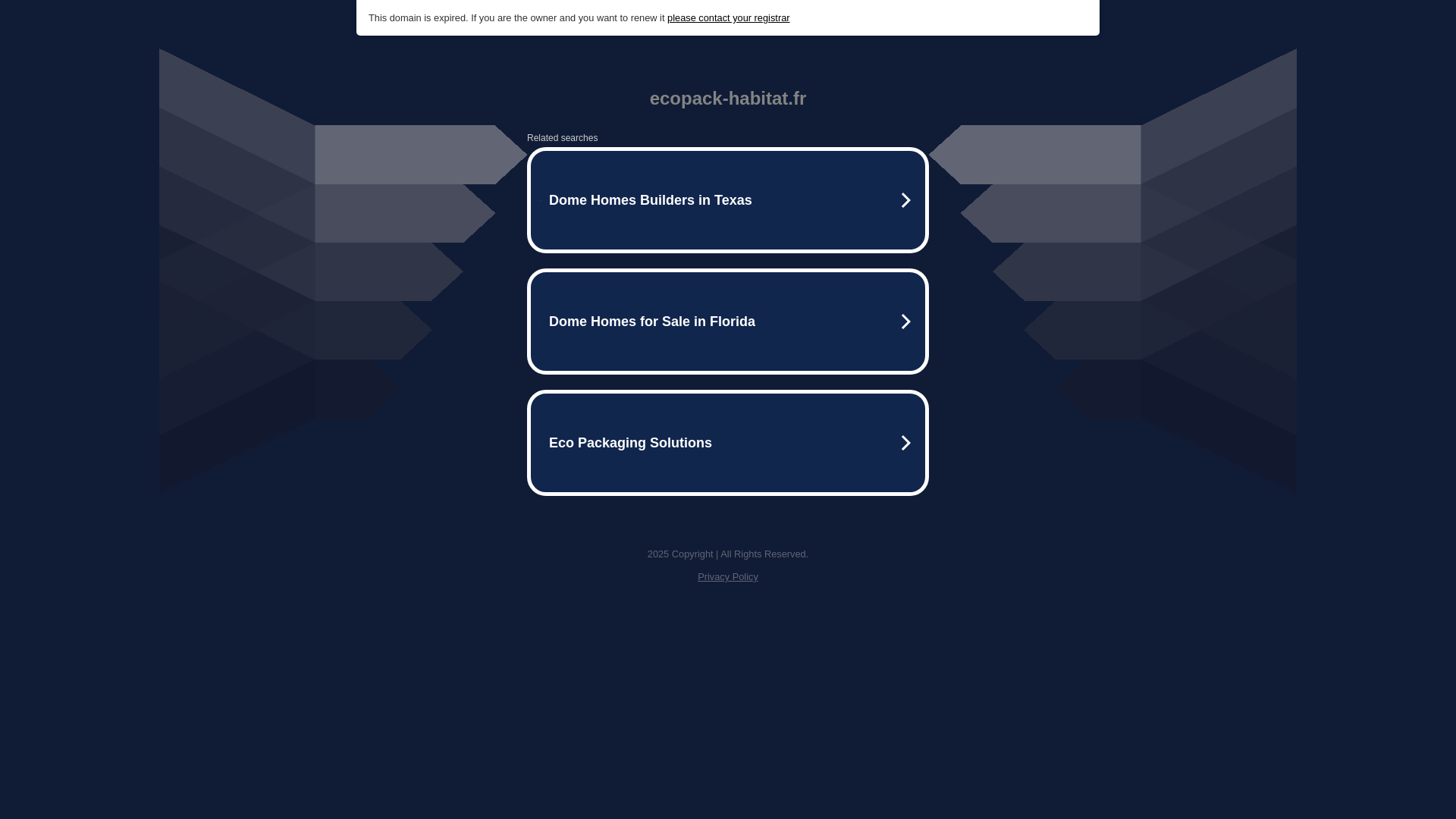 website screenshot of https://ecopack-habitat.fr/
