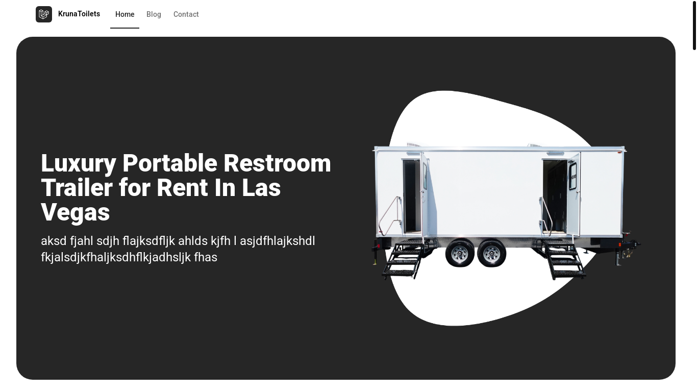 website screenshot of https://krunarestrooms.com/