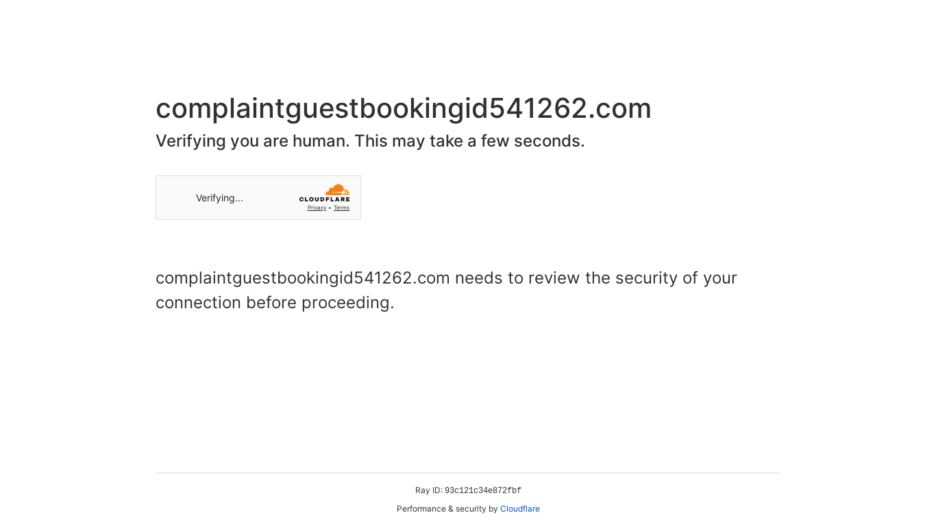 website screenshot of https://complaintguestbookingid541262.com/