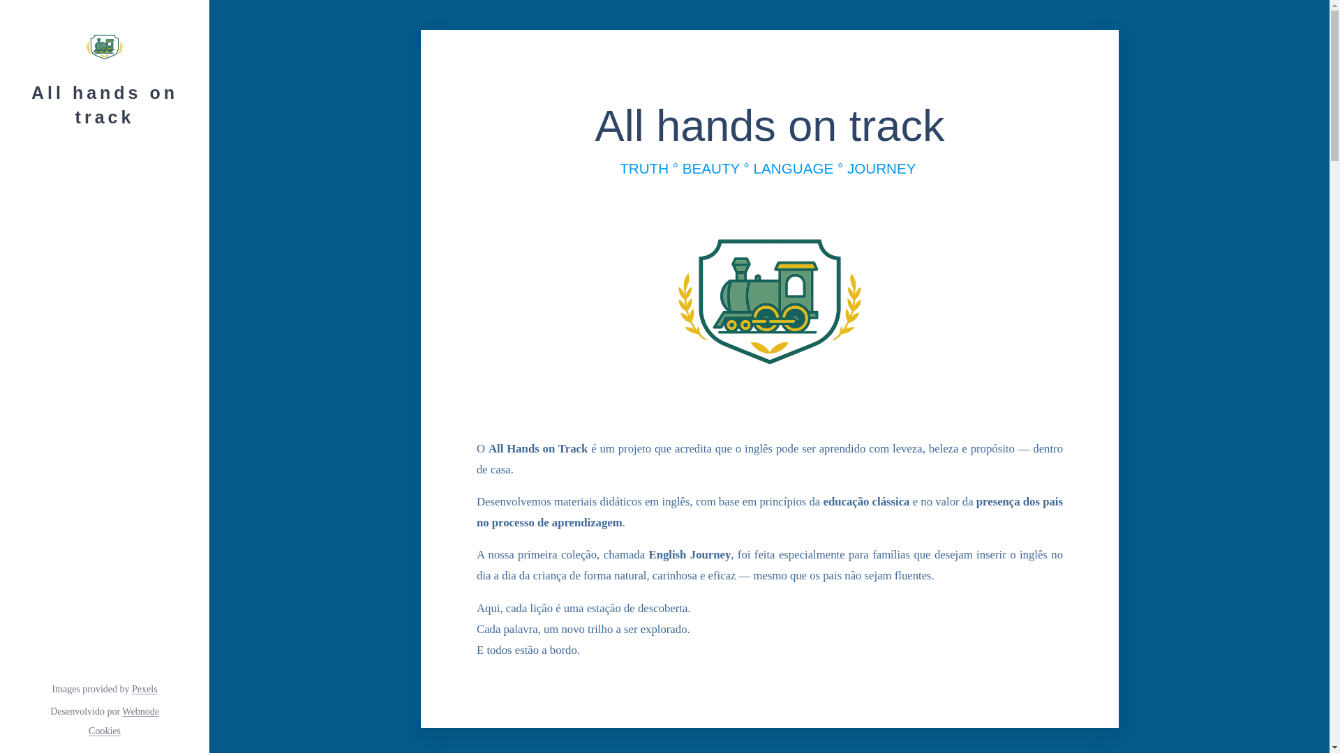 website screenshot of https://allhandsontrack.com.br/