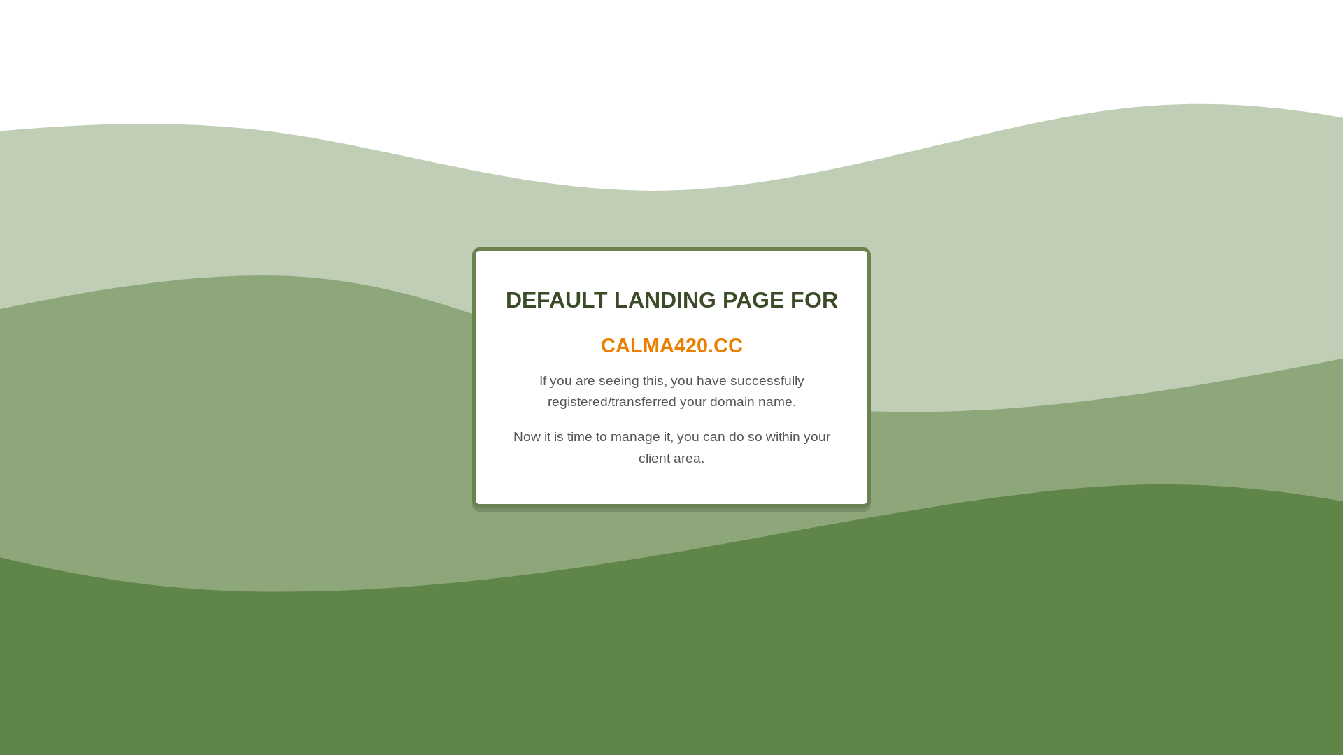 website screenshot of https://calma420.cc/