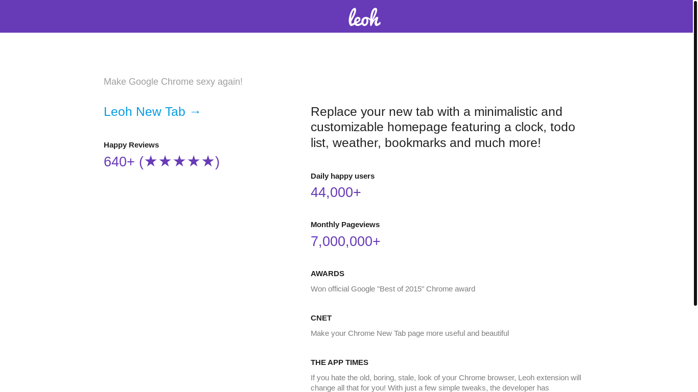 website screenshot of https://leoh.io
