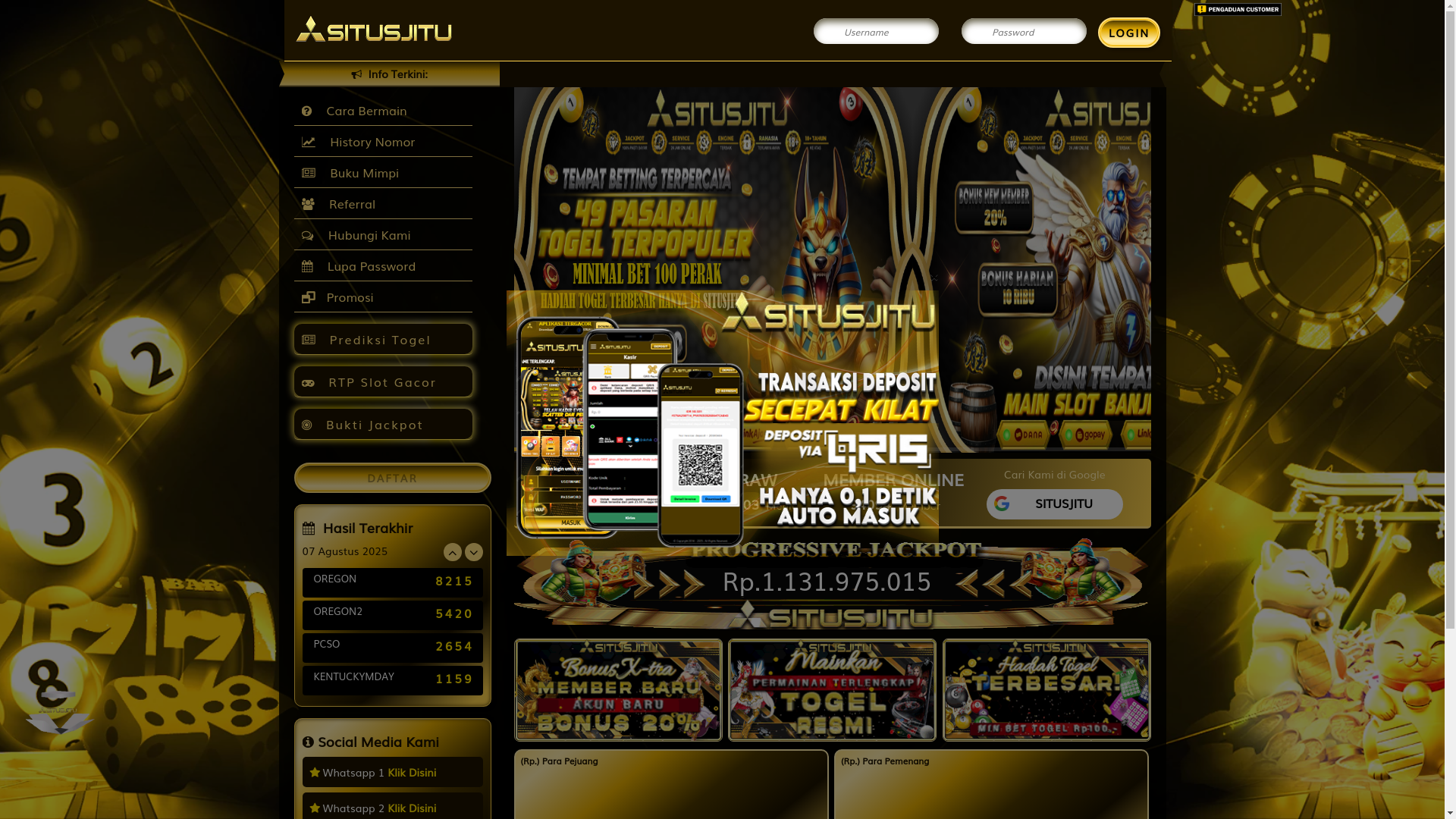 website screenshot of https://situsjtkaca.xyz/