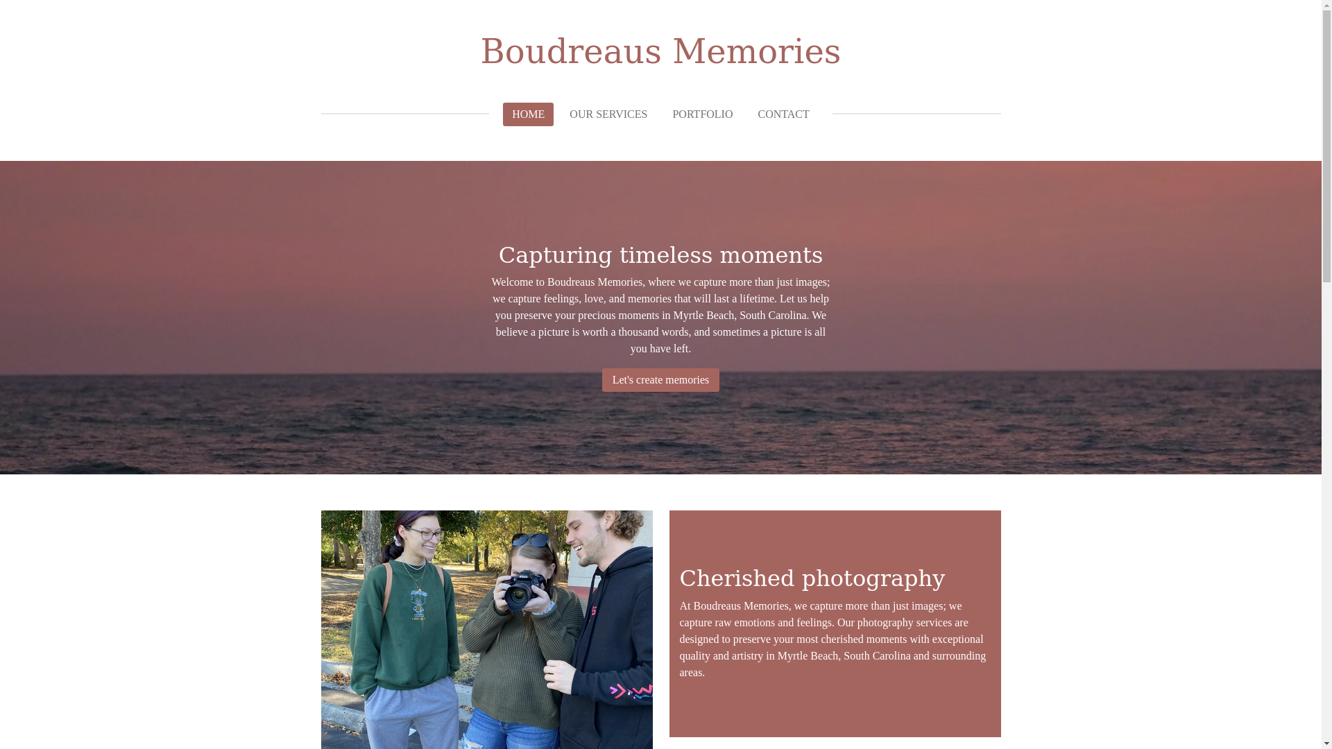 website screenshot of https://boudreausmemories.com/