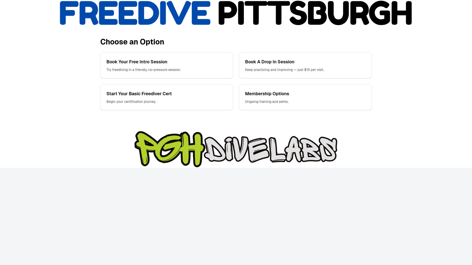 website screenshot of https://freediveical.pages.dev/