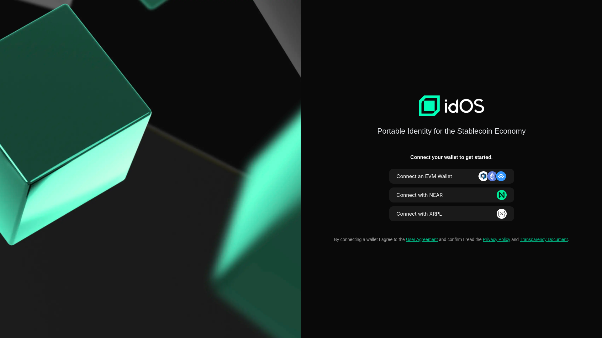 website screenshot of https://idos-network.app/