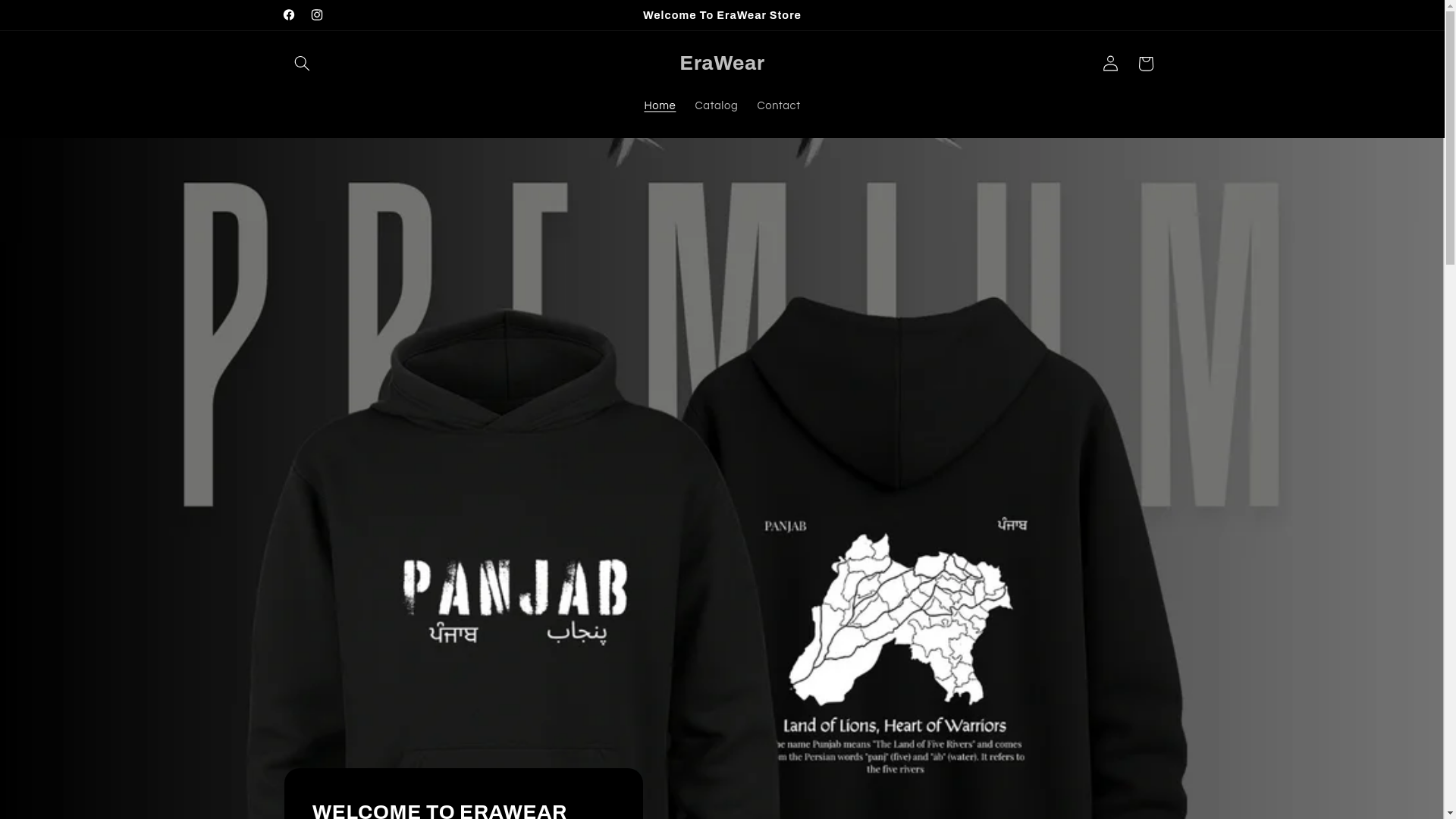 website screenshot of https://erawearclothing.com/