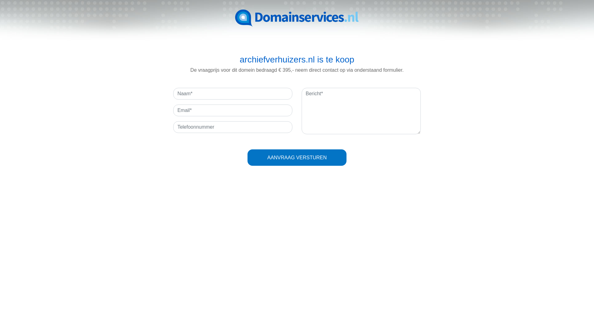 website screenshot of https://archiefverhuizers.nl/