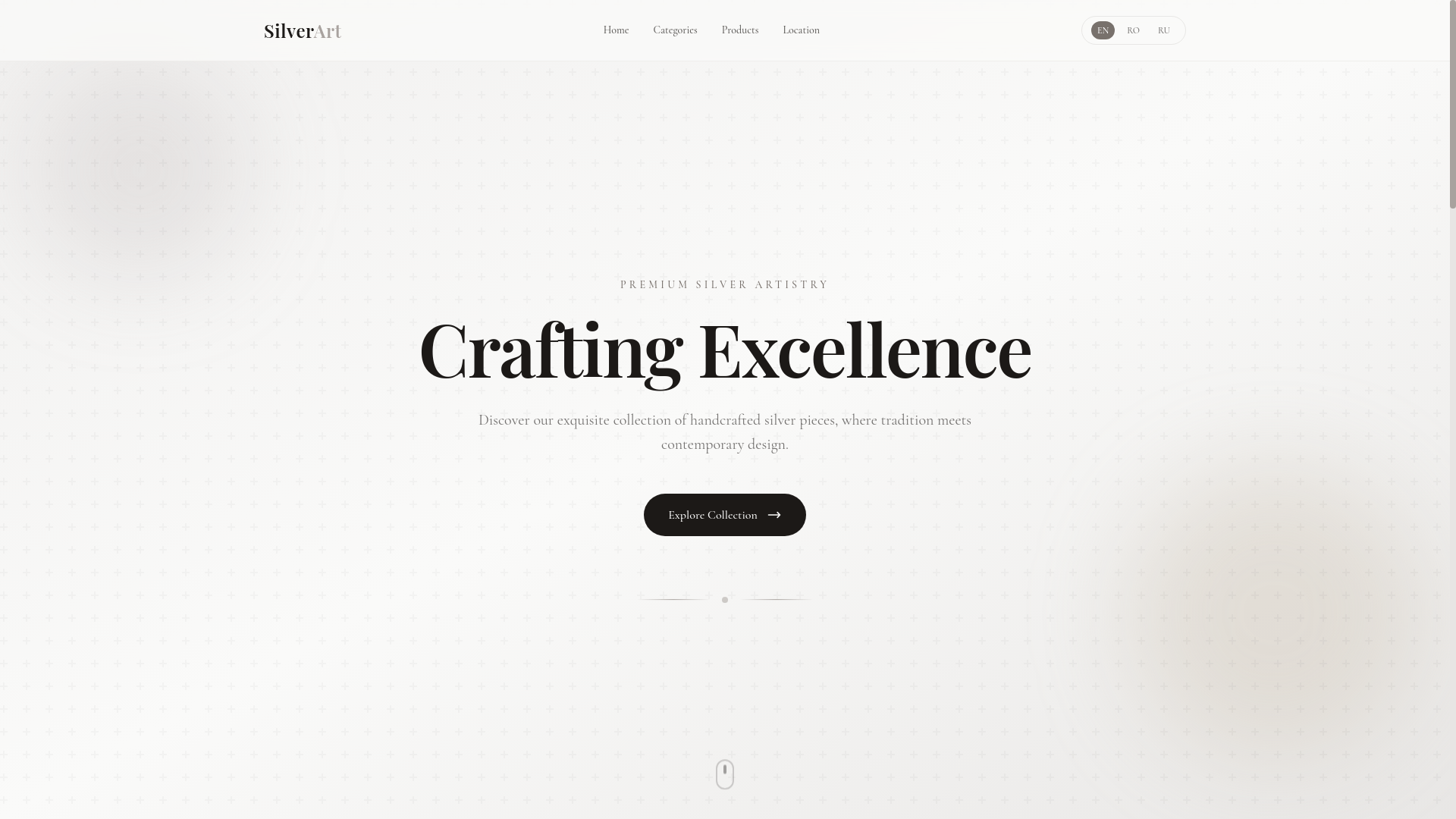 website screenshot of https://silverart.md/