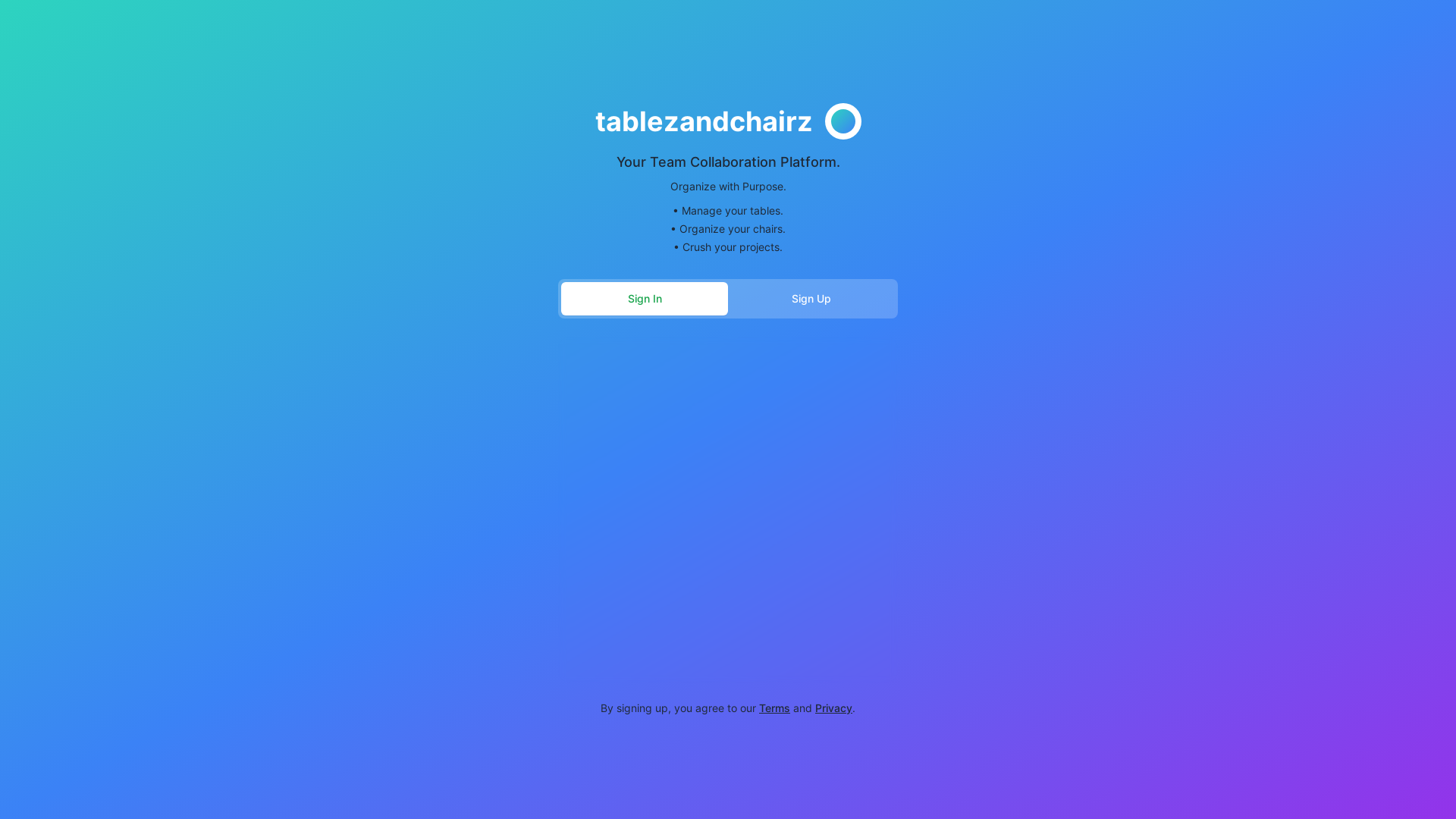 website screenshot of https://tablez-and-chairz.pages.dev/