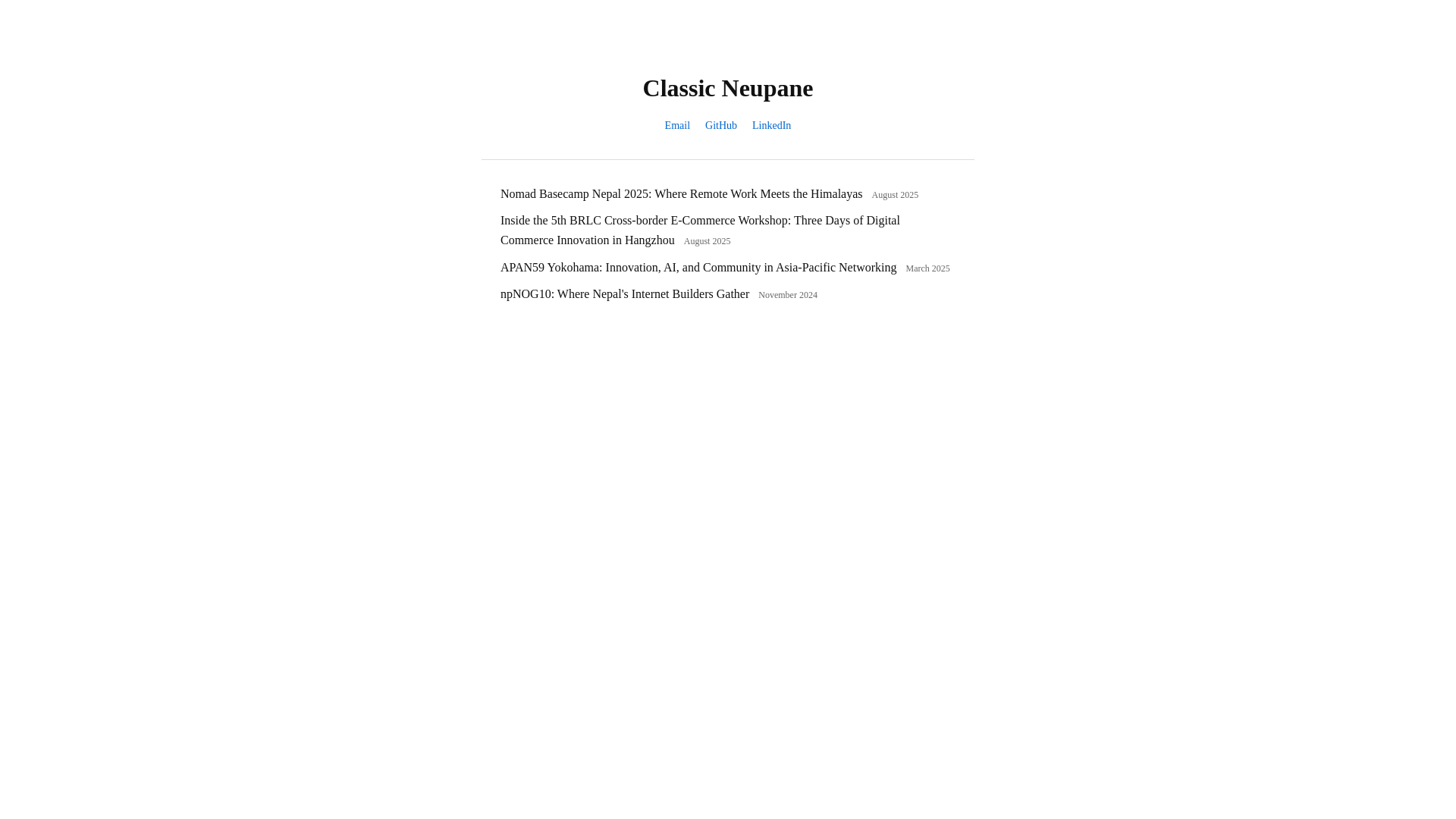 website screenshot of https://classicneupane.pages.dev/