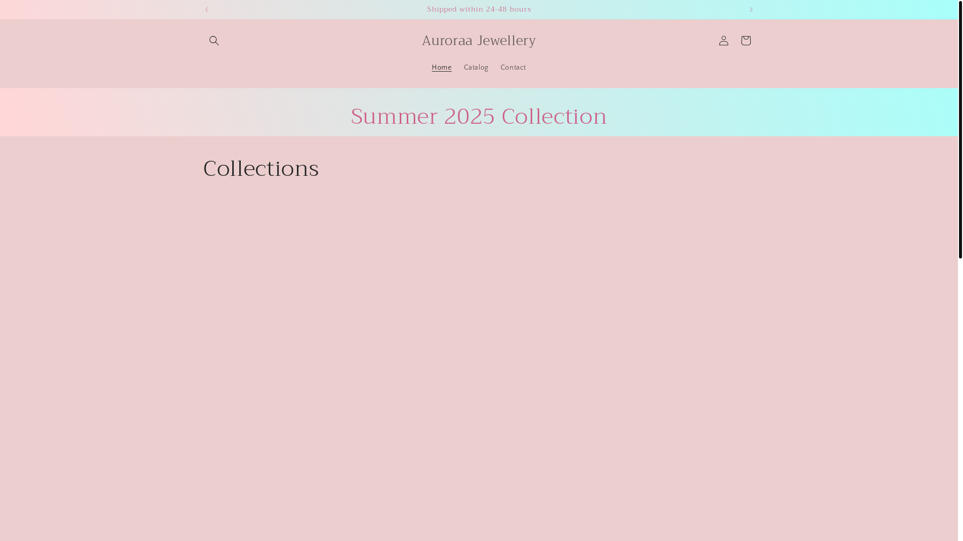 website screenshot of https://auroraajewellery.com/
