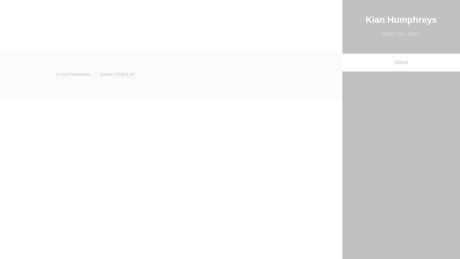 website screenshot of https://kianhumphreys.com/